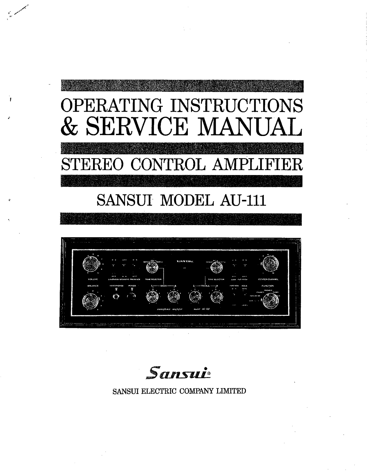Sansui AU-111 Service Manual