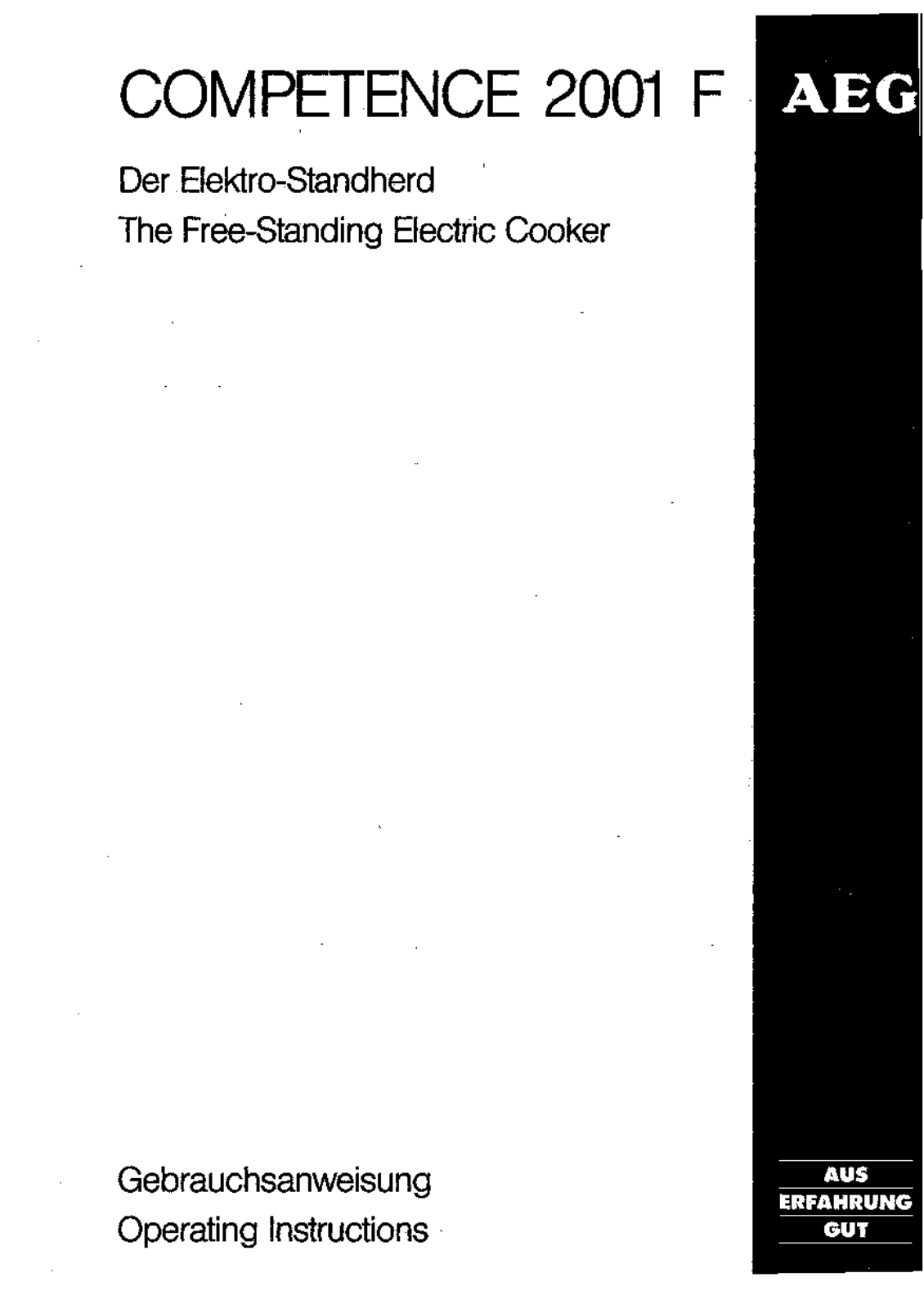 AEG-Electrolux 2001F-W User Manual