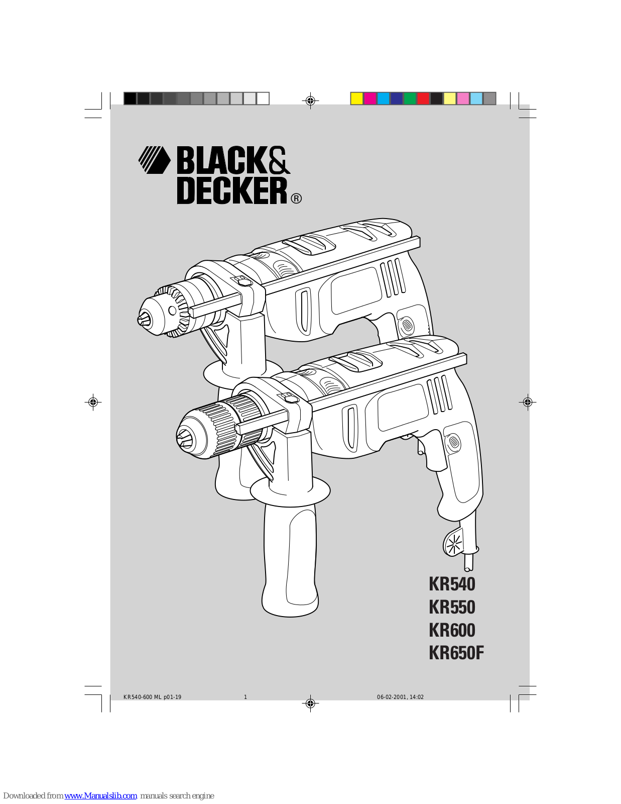 Black & Decker KR540, KR650F, KR550, KR600 User Manual