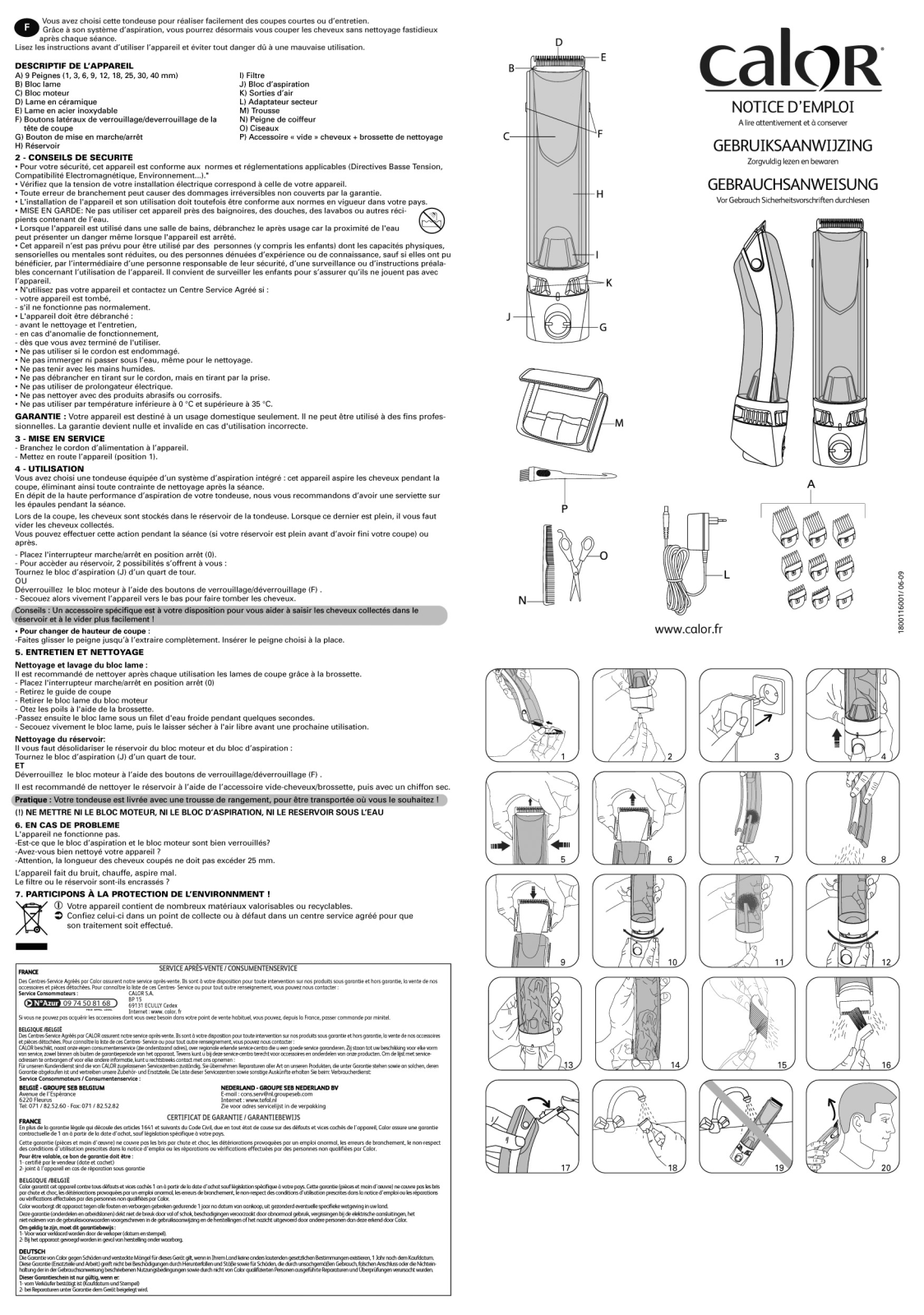 CALOR TN9210 User Manual