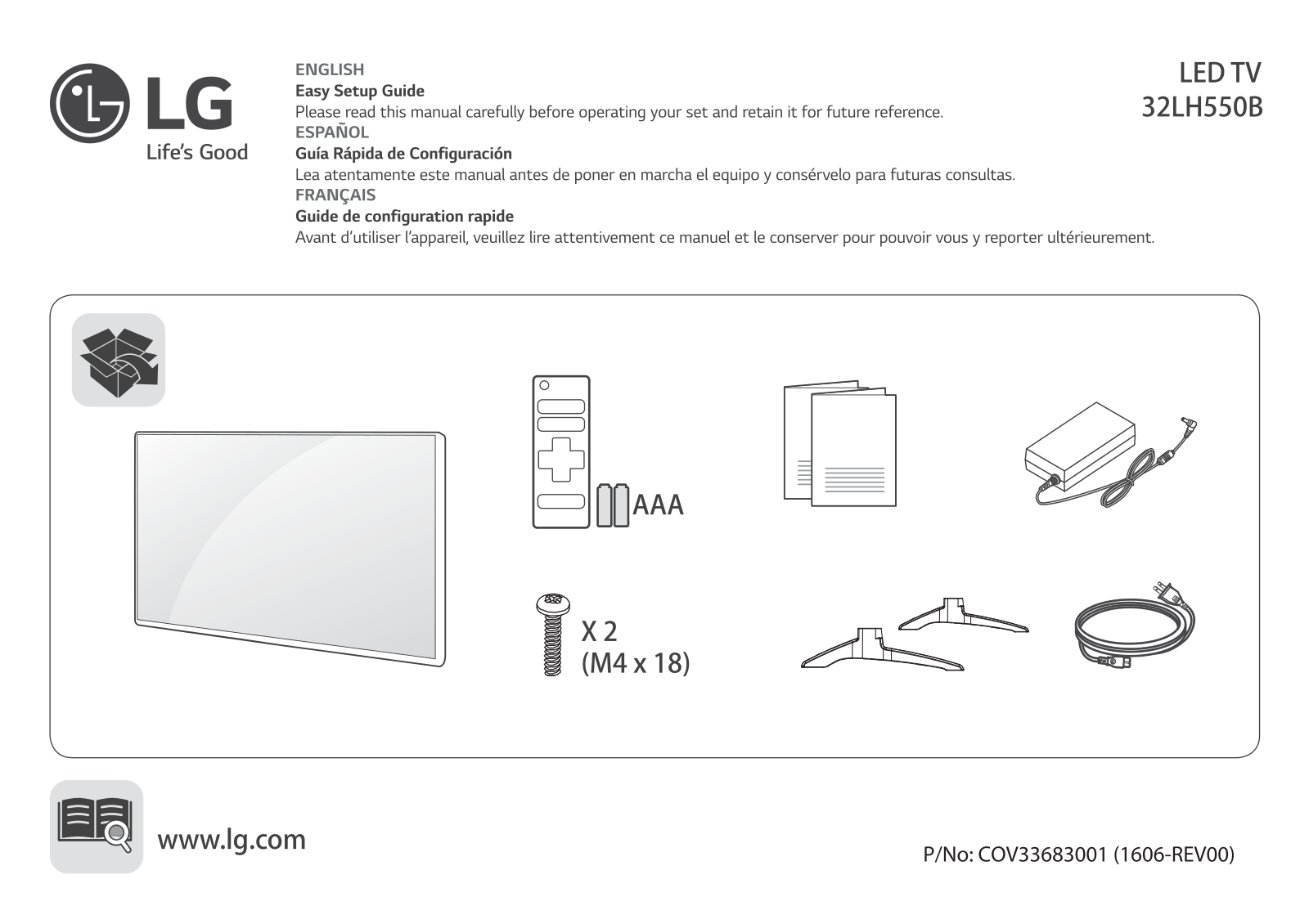 LG 32LH550B Owner's Manual