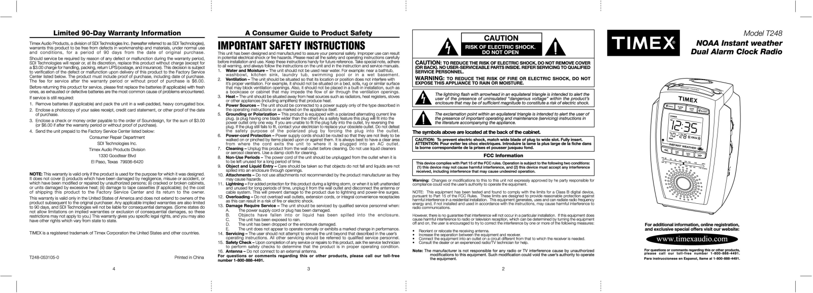 SDI Technologies T248 User Manual