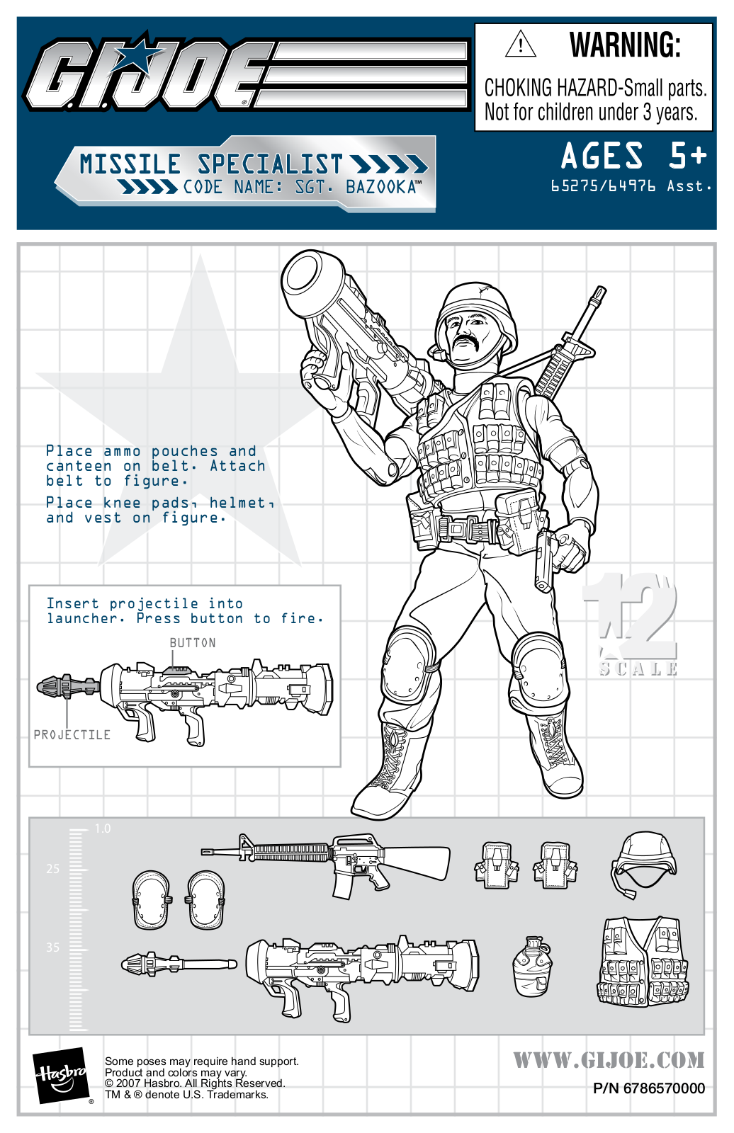 HASBRO GI Joe Bazooka User Manual