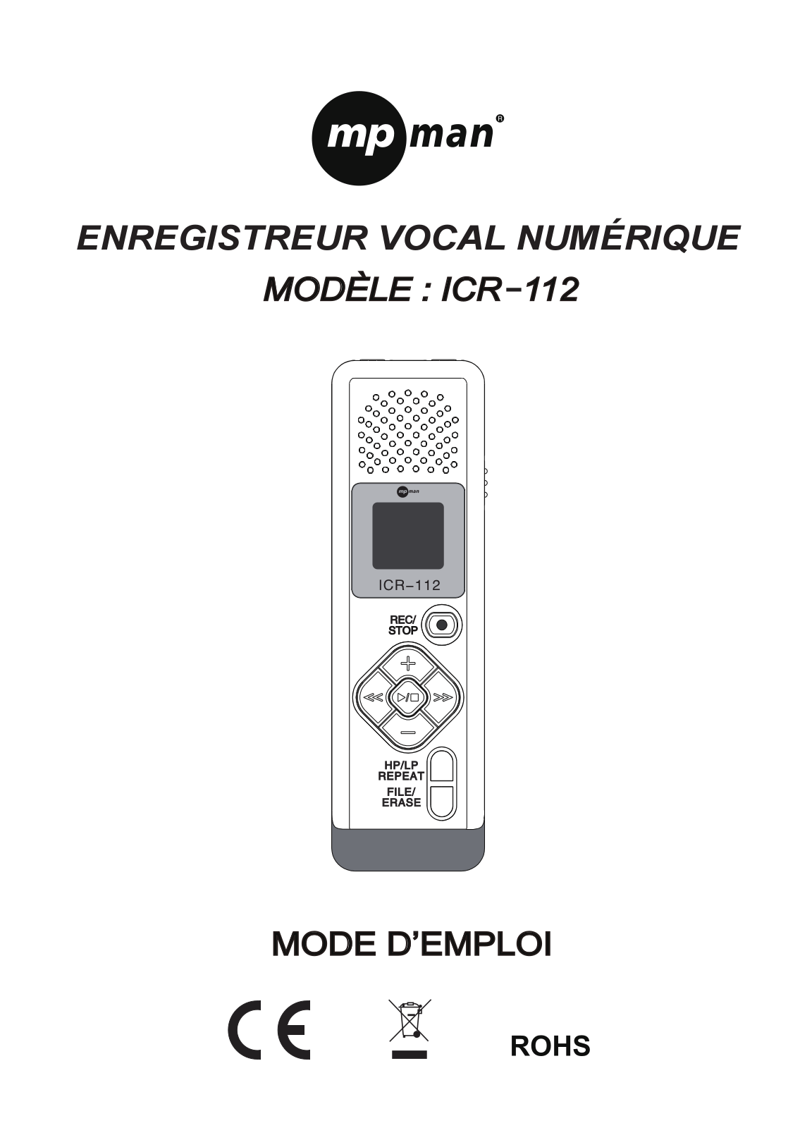 MPMAN ICR 112 Instruction Manual