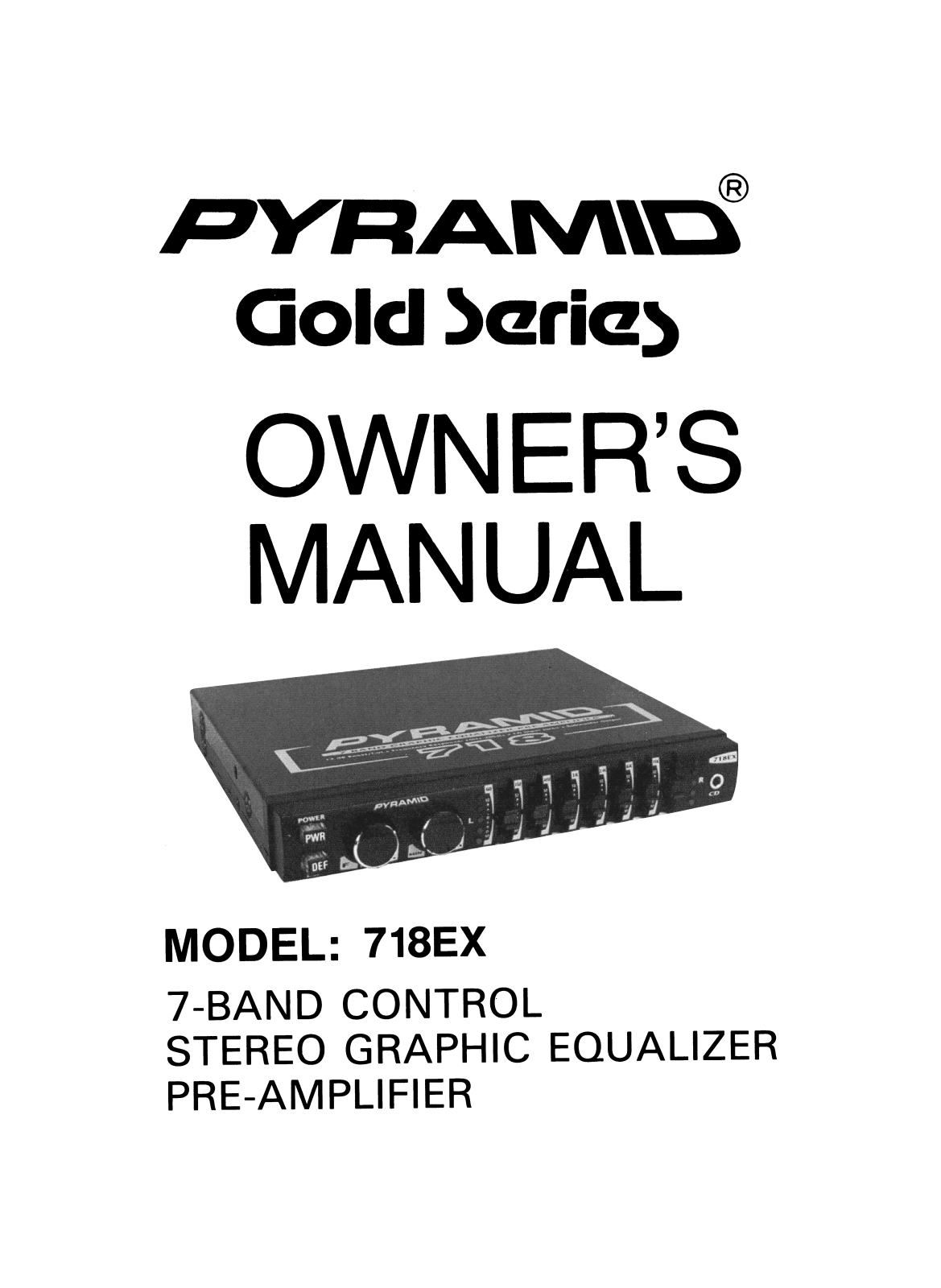 Pyramid Technologies 718EX User Manual