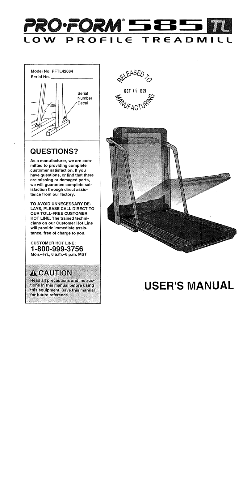 ProForm PFTL42064 User Manual