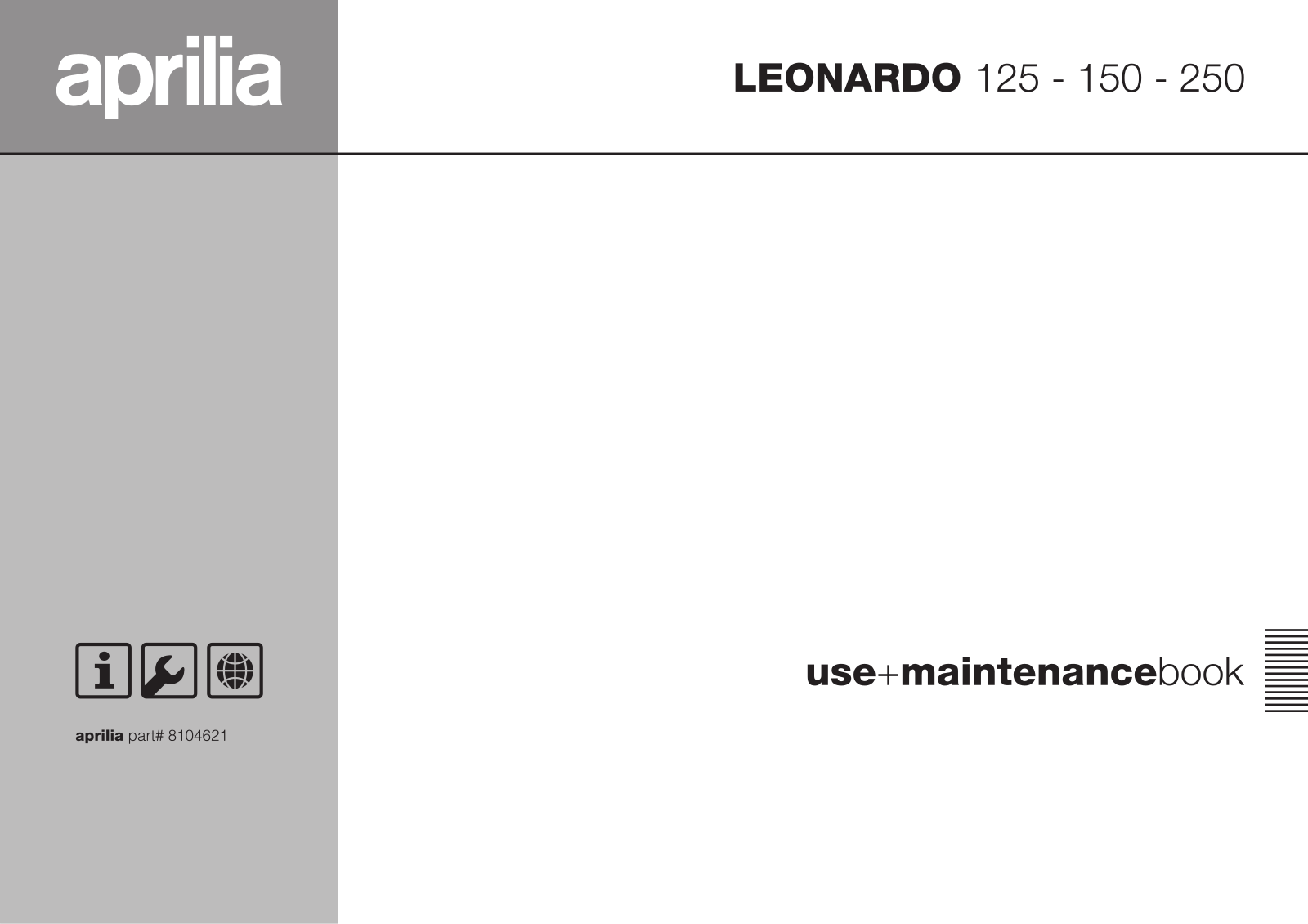 Aprilia LEONARDO 250, LEONARDO 125, LEONARDO 150 User Manual