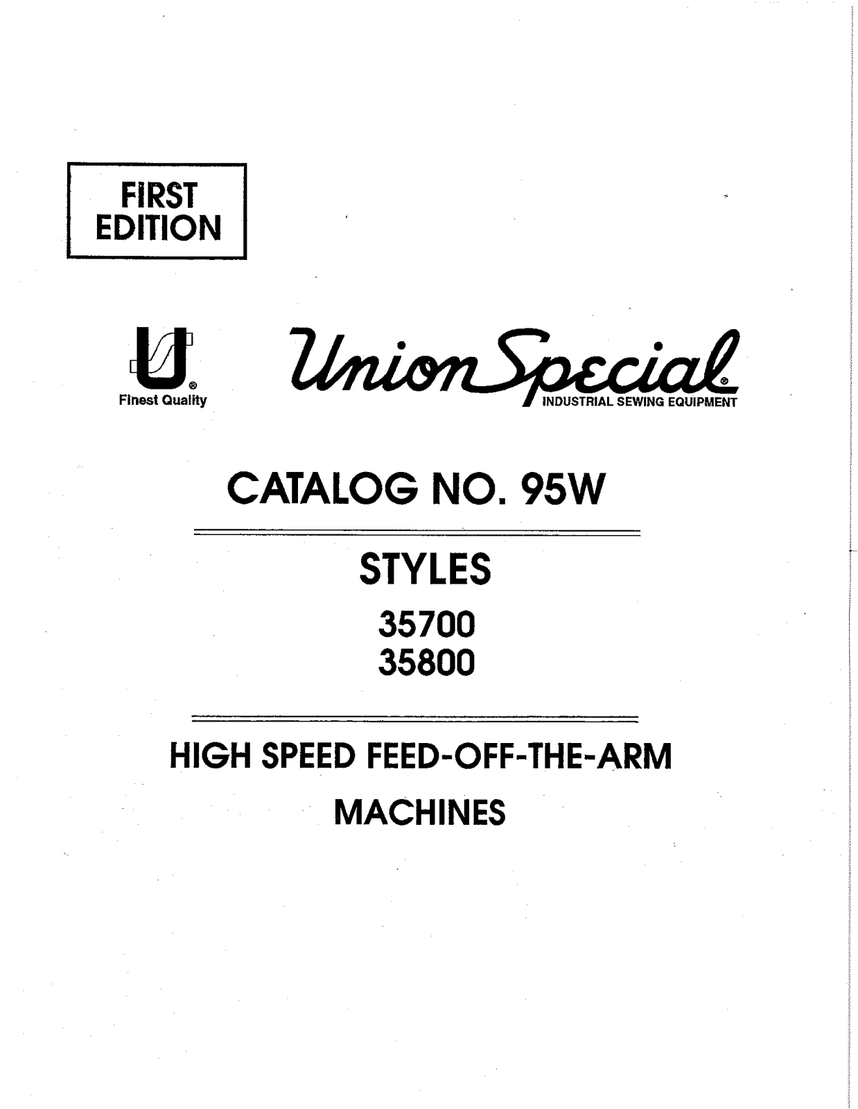 Union Special 35700 (OLD), 35800 (OLD) Parts List