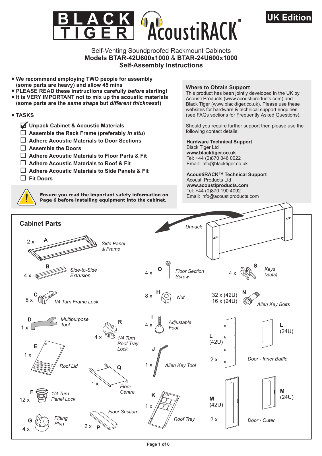 Acousti RACK MODELS User Manual