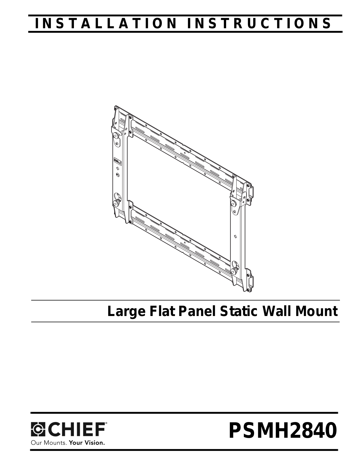 Chief PSMH2840 Quick Start Guide