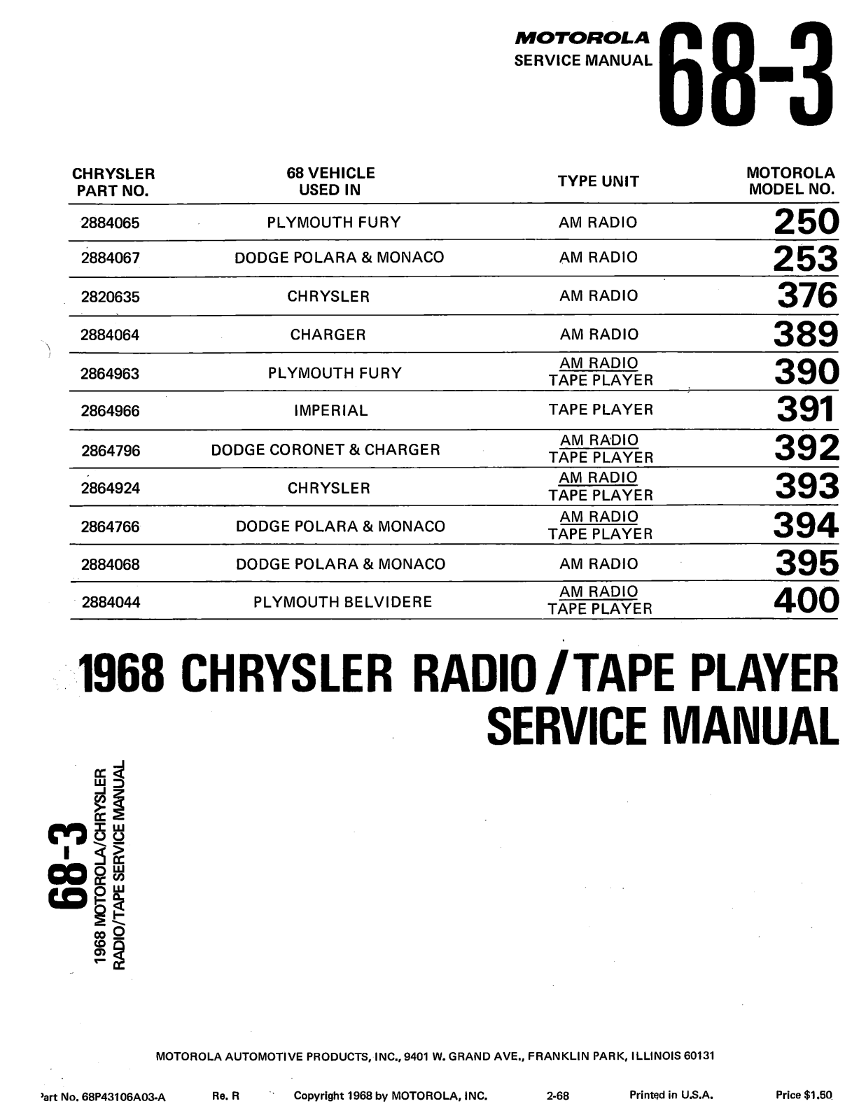 Moth Audio 250, 253, 376, 389, 390 Service manual