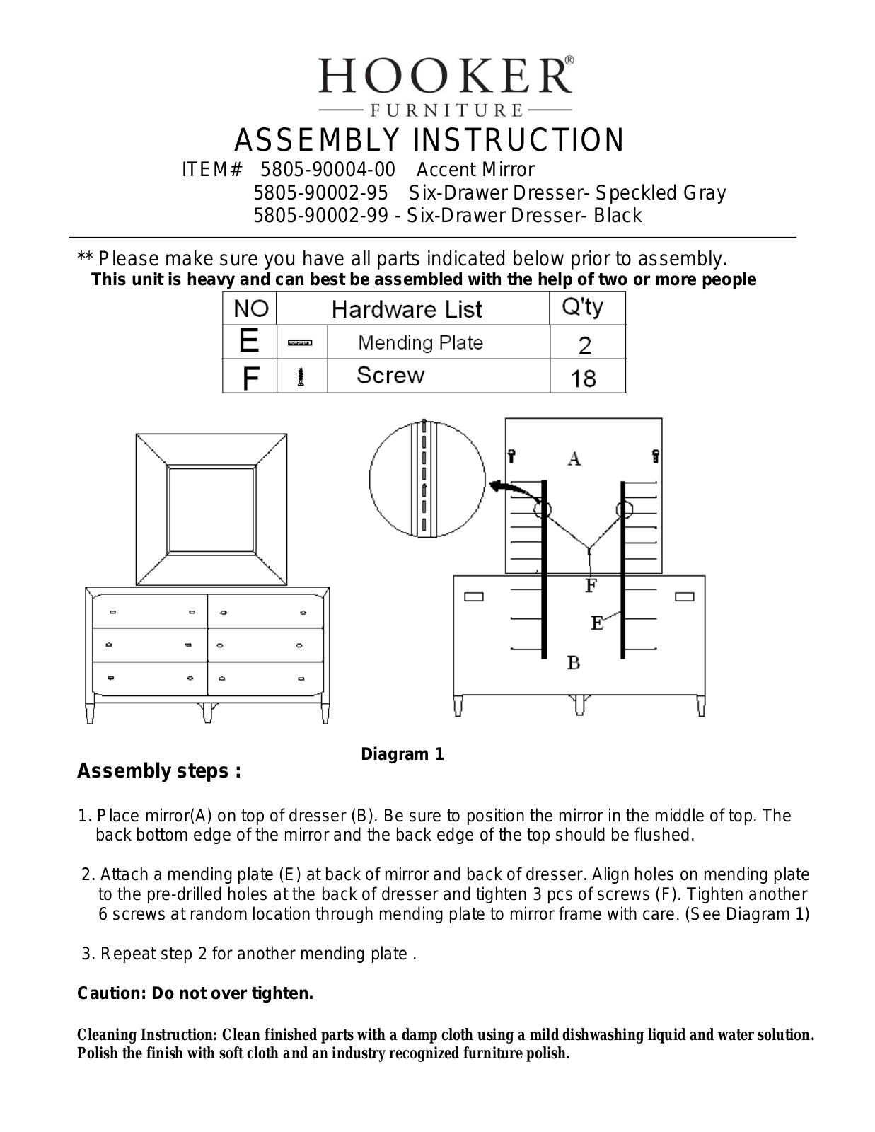 Hooker 5805-90004-00 Assembly Instructions - ManualMachine.com