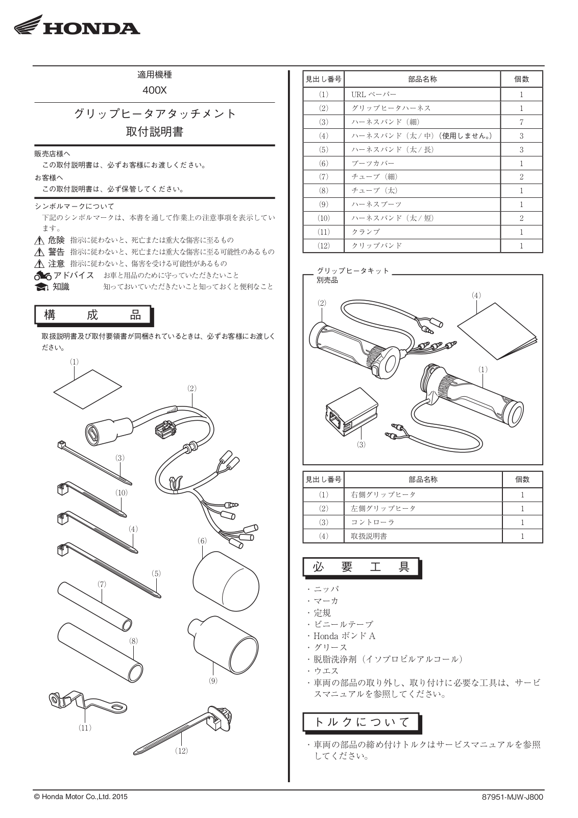 Honda 400X (2016) User guide - ManualMachine.com