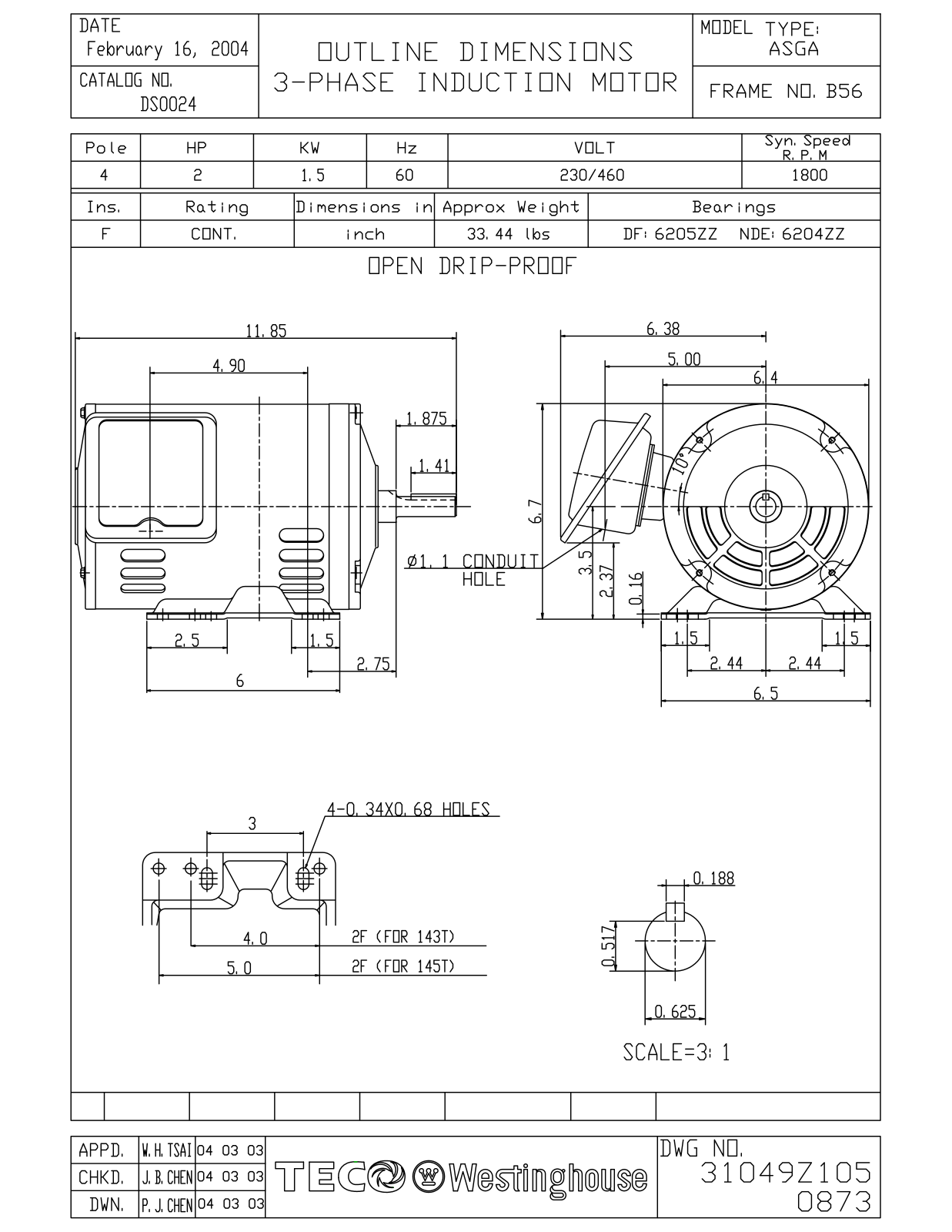 Teco S0024 Reference Drawing