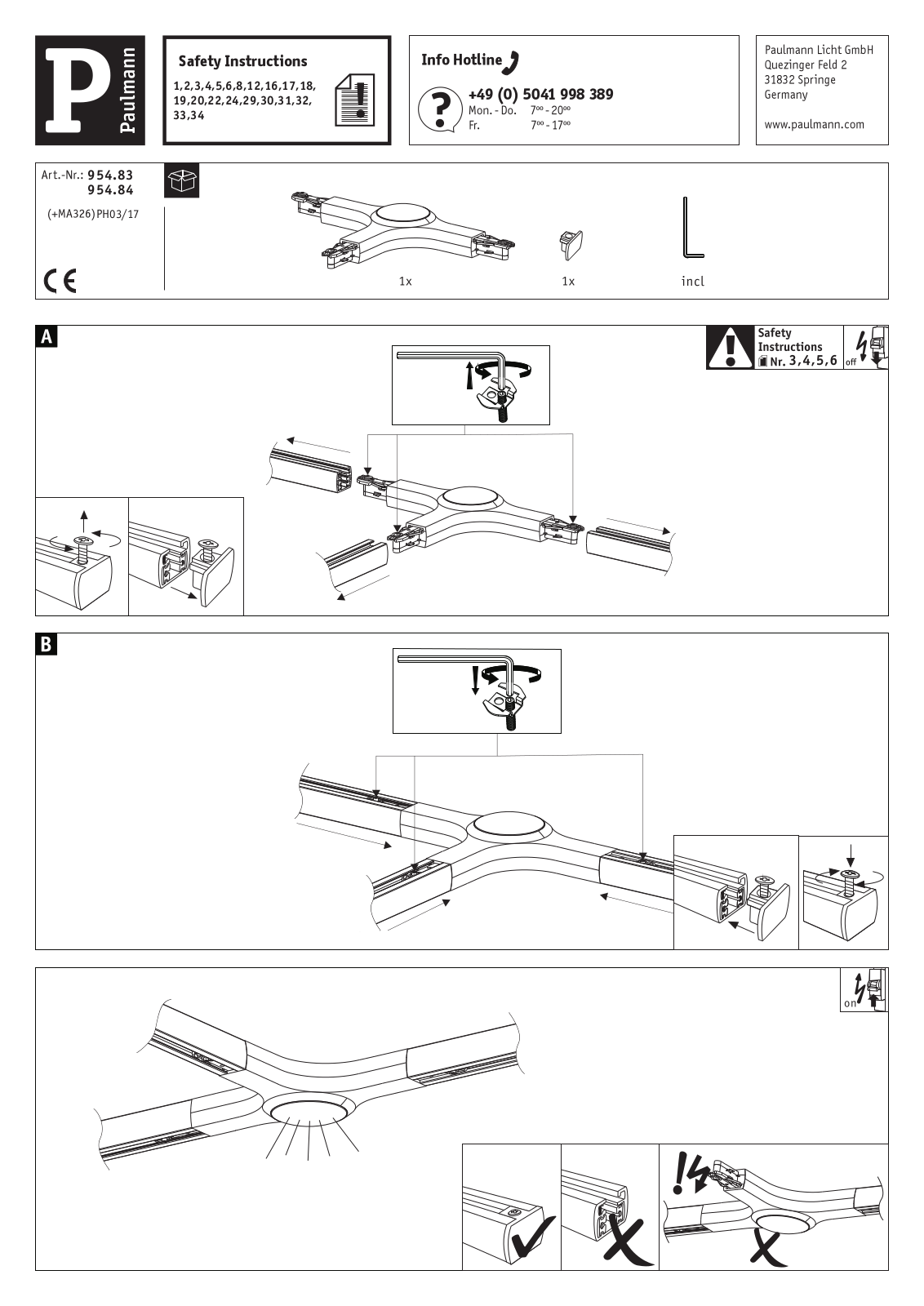 Paulmann 954.83 operation manual - ManualMachine.com