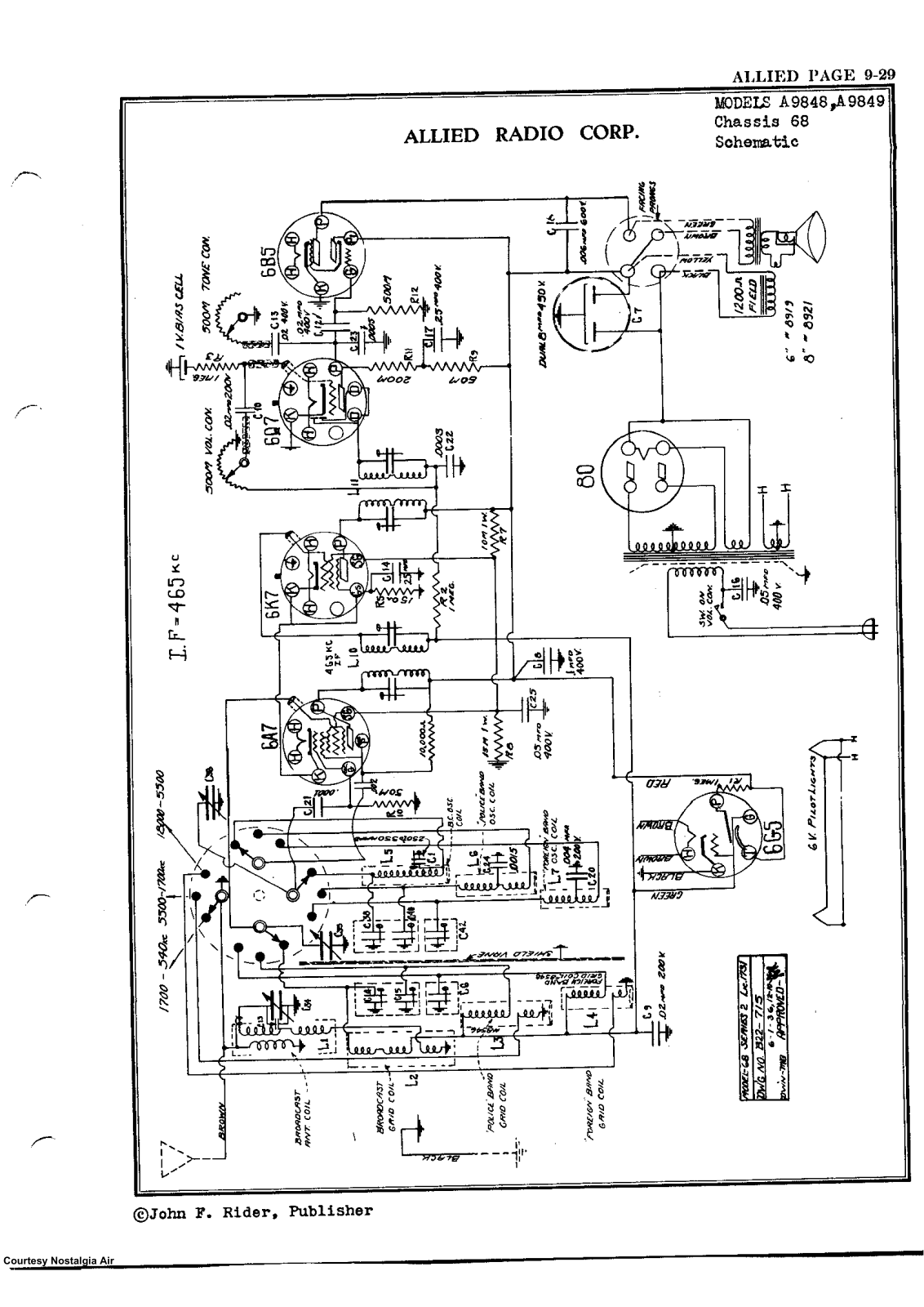 Allied Radio A9848, A9849 Schematic - ManualMachine.com