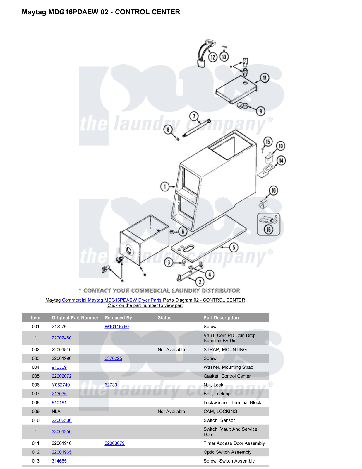 Maytag MDG16PDAEW Parts Diagram