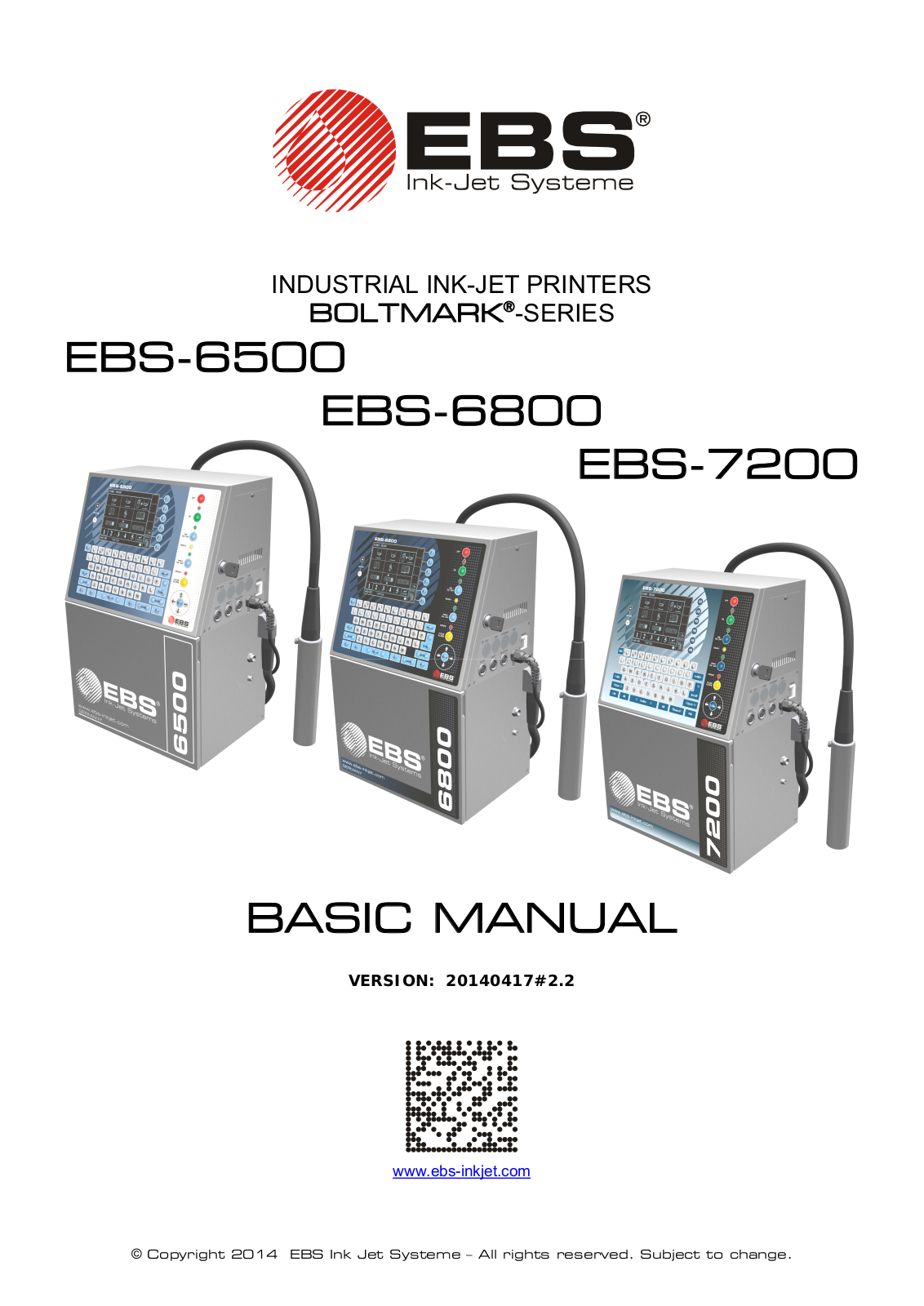 EBS EBS-6500, EBS-7200, EBS-6800 Basic Manual