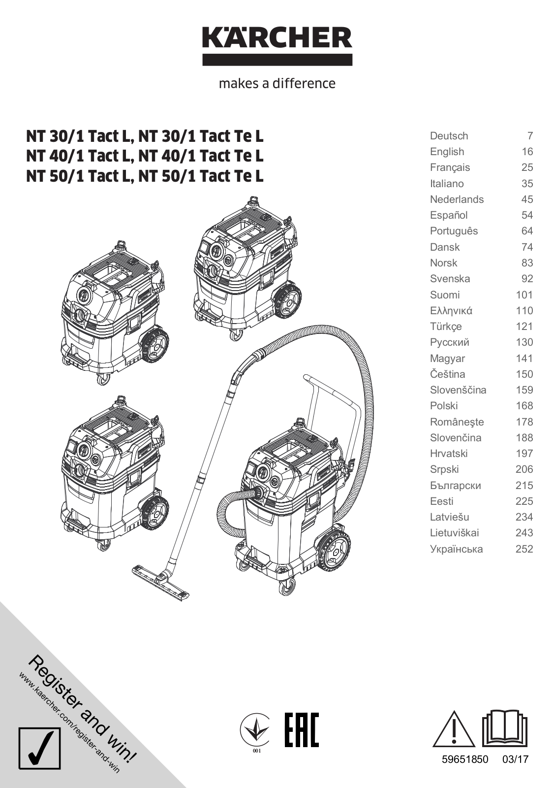 Kärcher NT 30-1 Tact Te L Service Manual