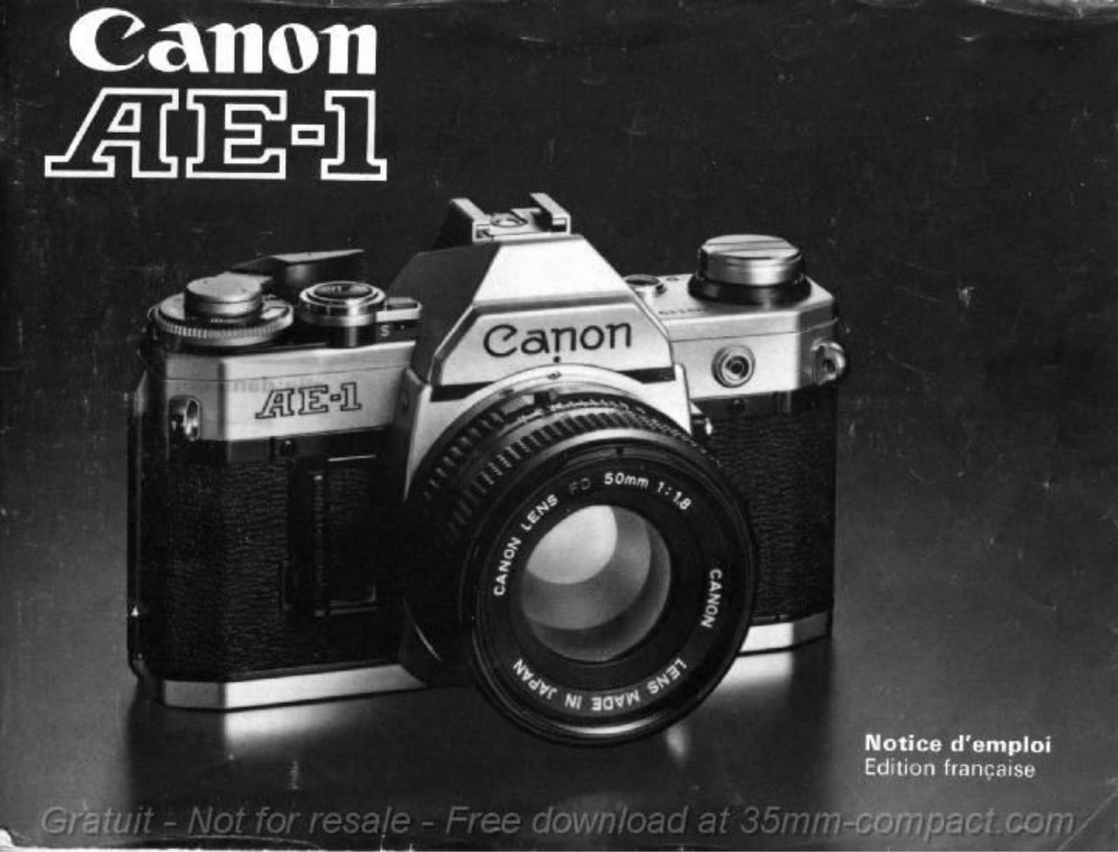 CANON AE1 User Manual