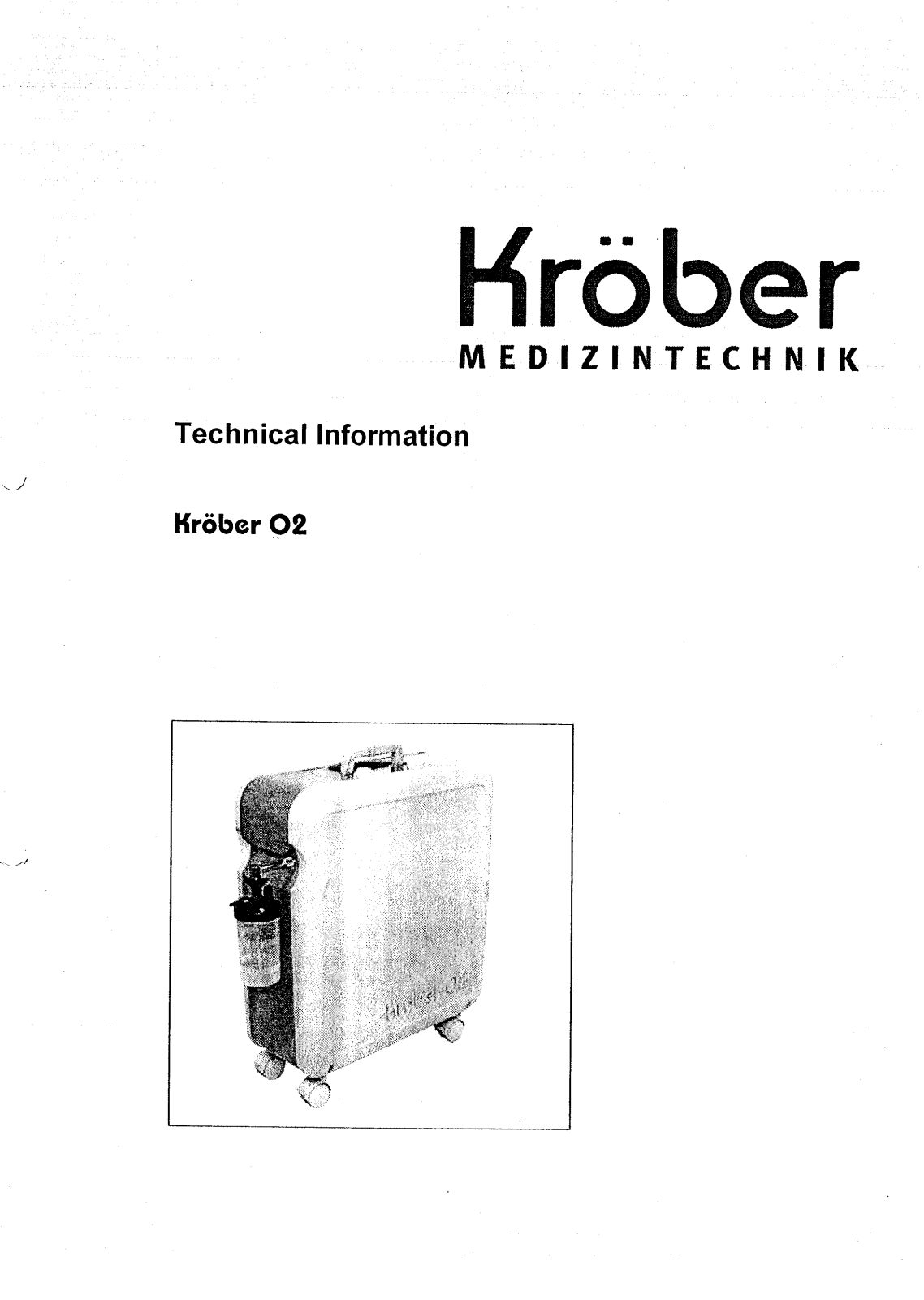 Krцber O2 Oxygen Concentrator Technical information