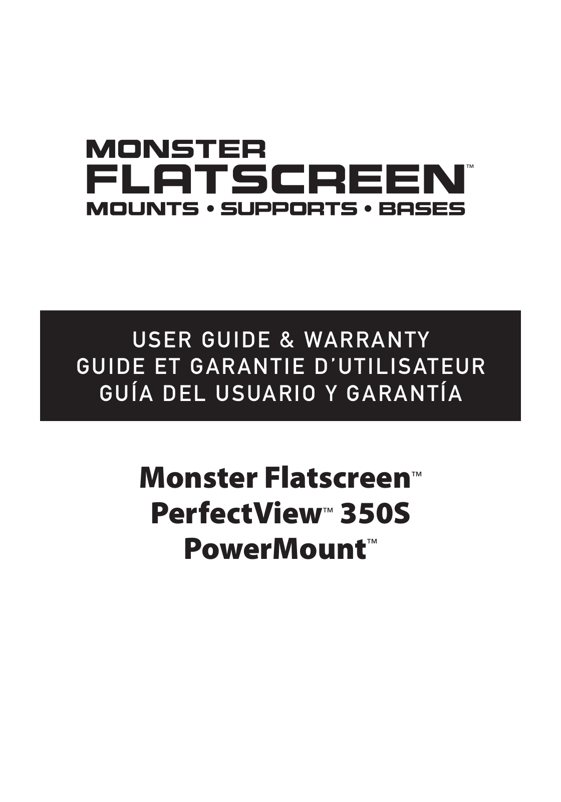 Monster Cable 350S User Manual