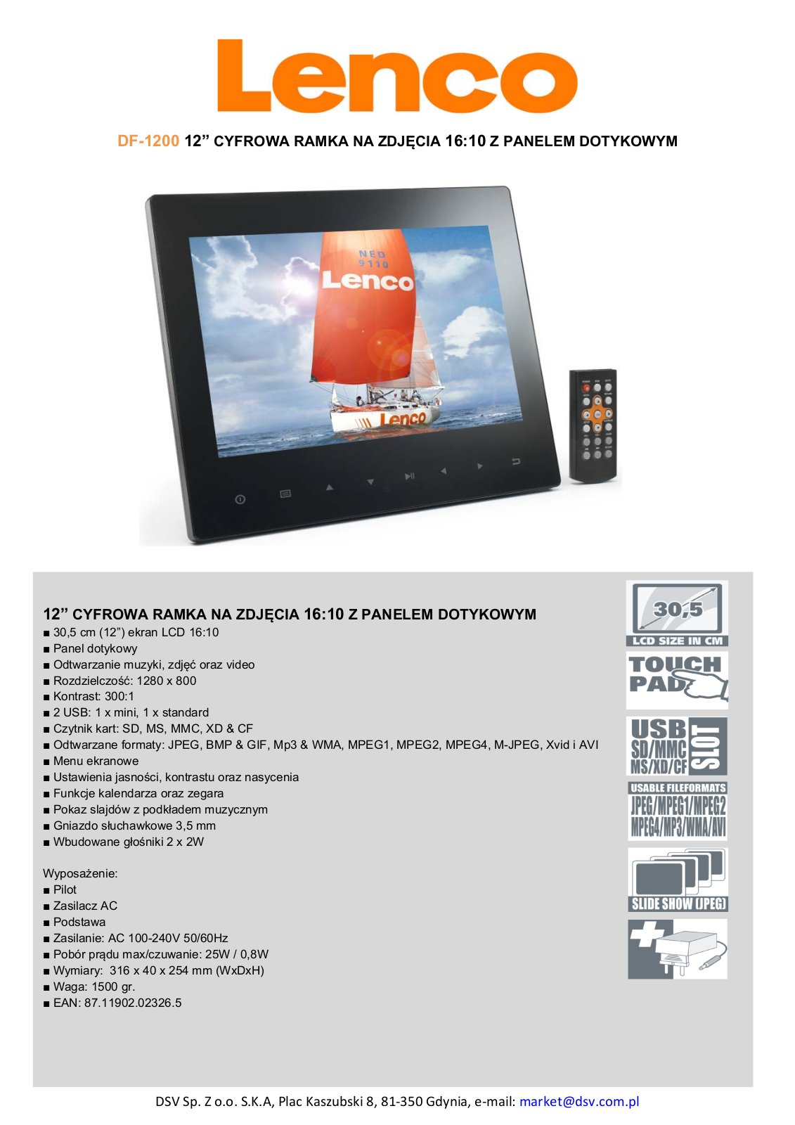 Lenco DF-1200 BROCHURE