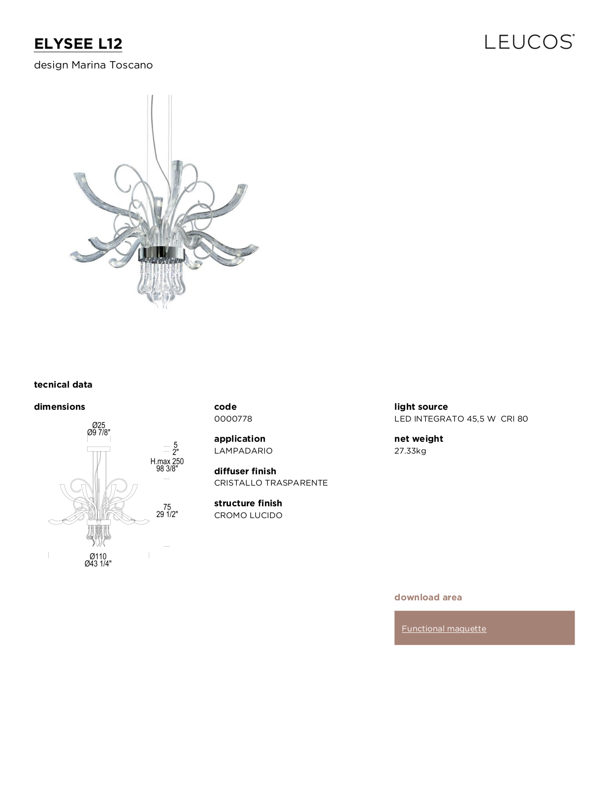 Leucos W004094869 Specifications - ManualMachine.com