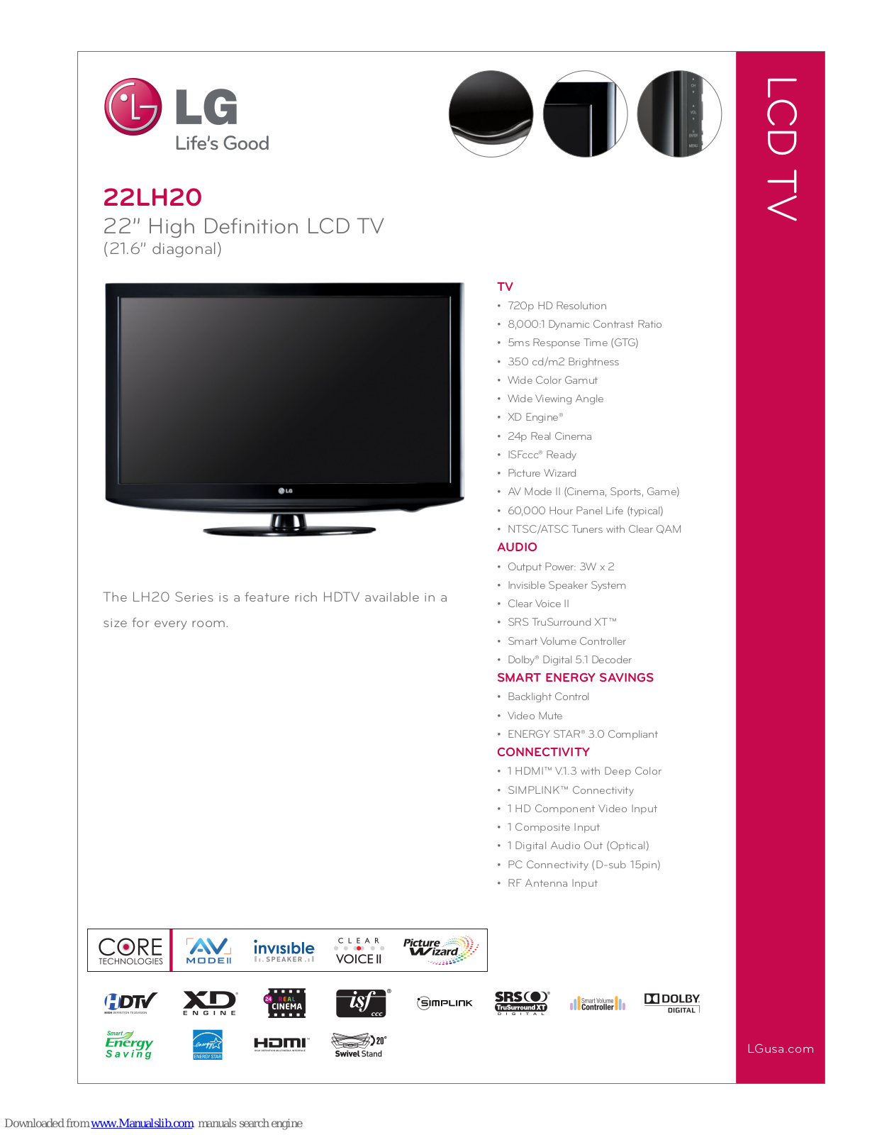 LG 22LH20 - - 21.6