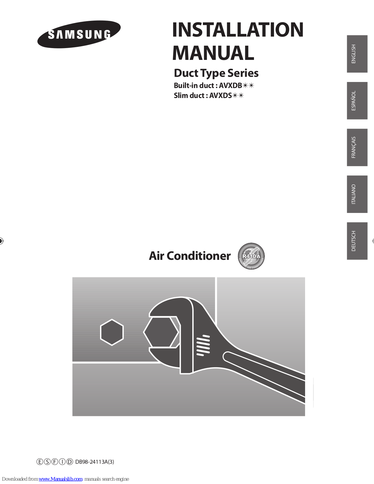 Samsung AVXDS series, AVXDB series Installation Manual