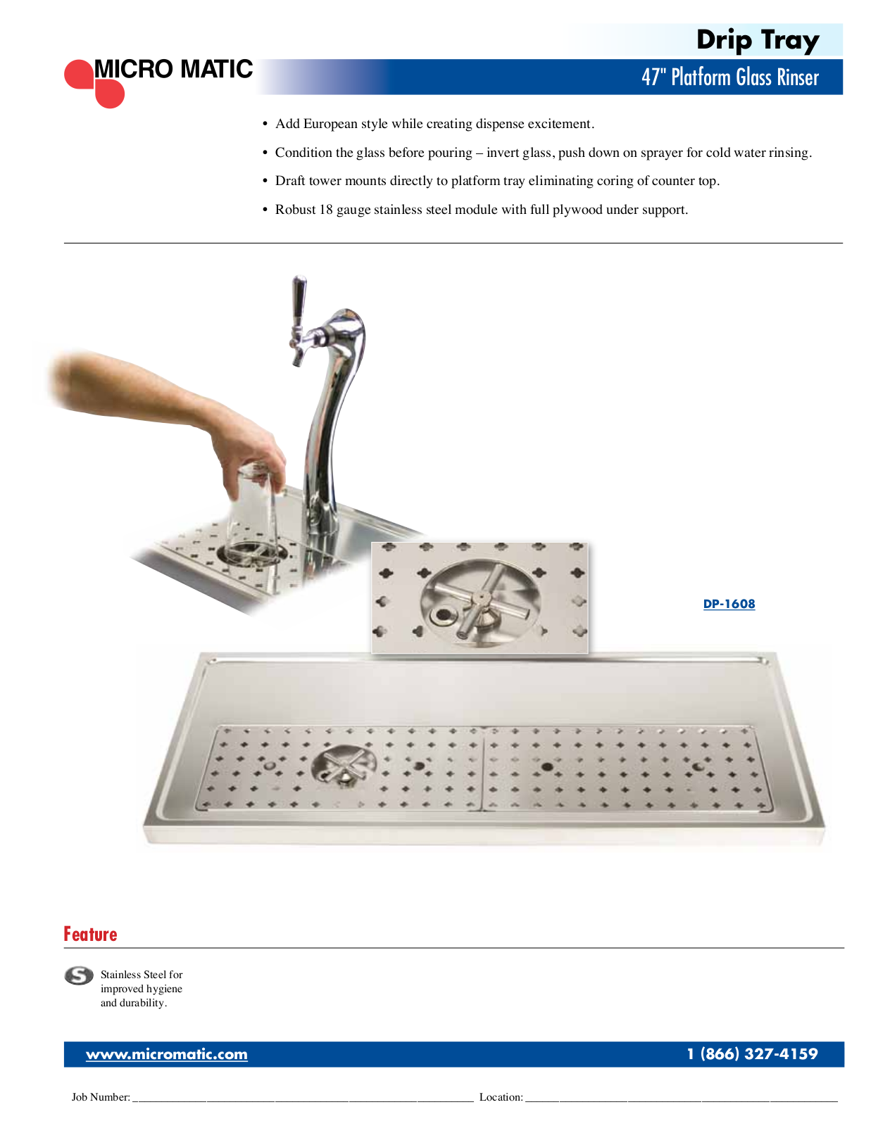 Micro Matic DP-1608 User Manual