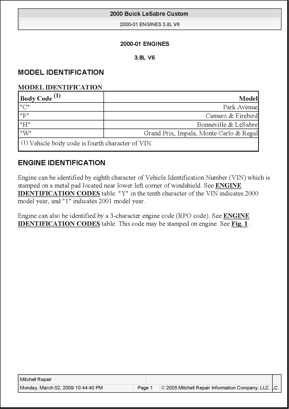 Pontiac Bonneville 2000 2001 User Manual