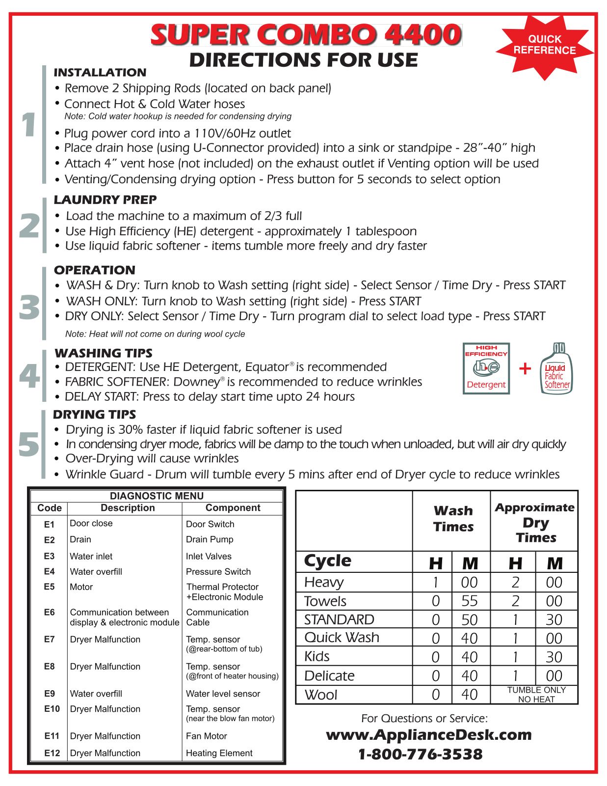 Equator EZ4400CVM Quick Guide