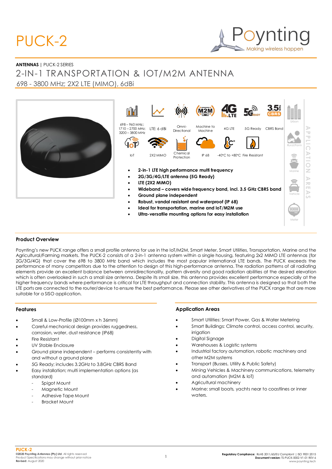 POYNTING POY PUCK-2-W, POY PUCK-2 Datasheet - ManualMachine.com