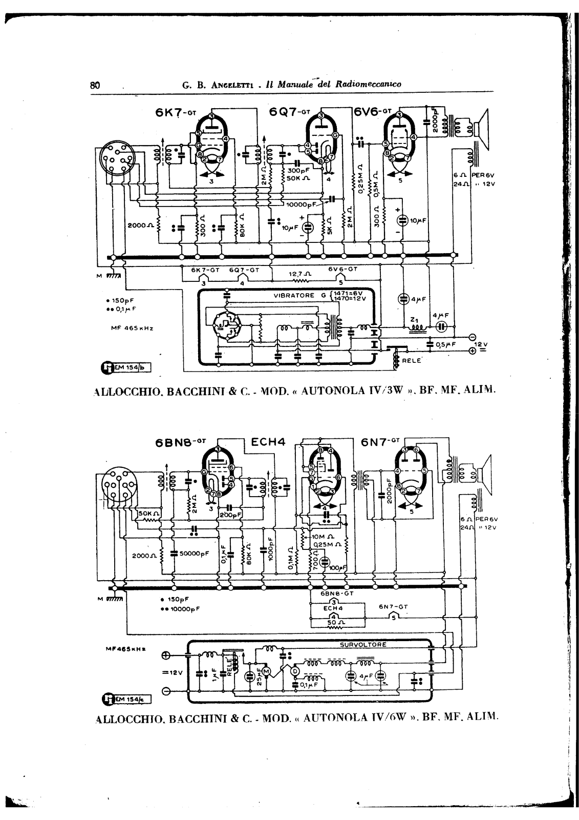 Allocchio Bacchini autonola iv mbf schematic