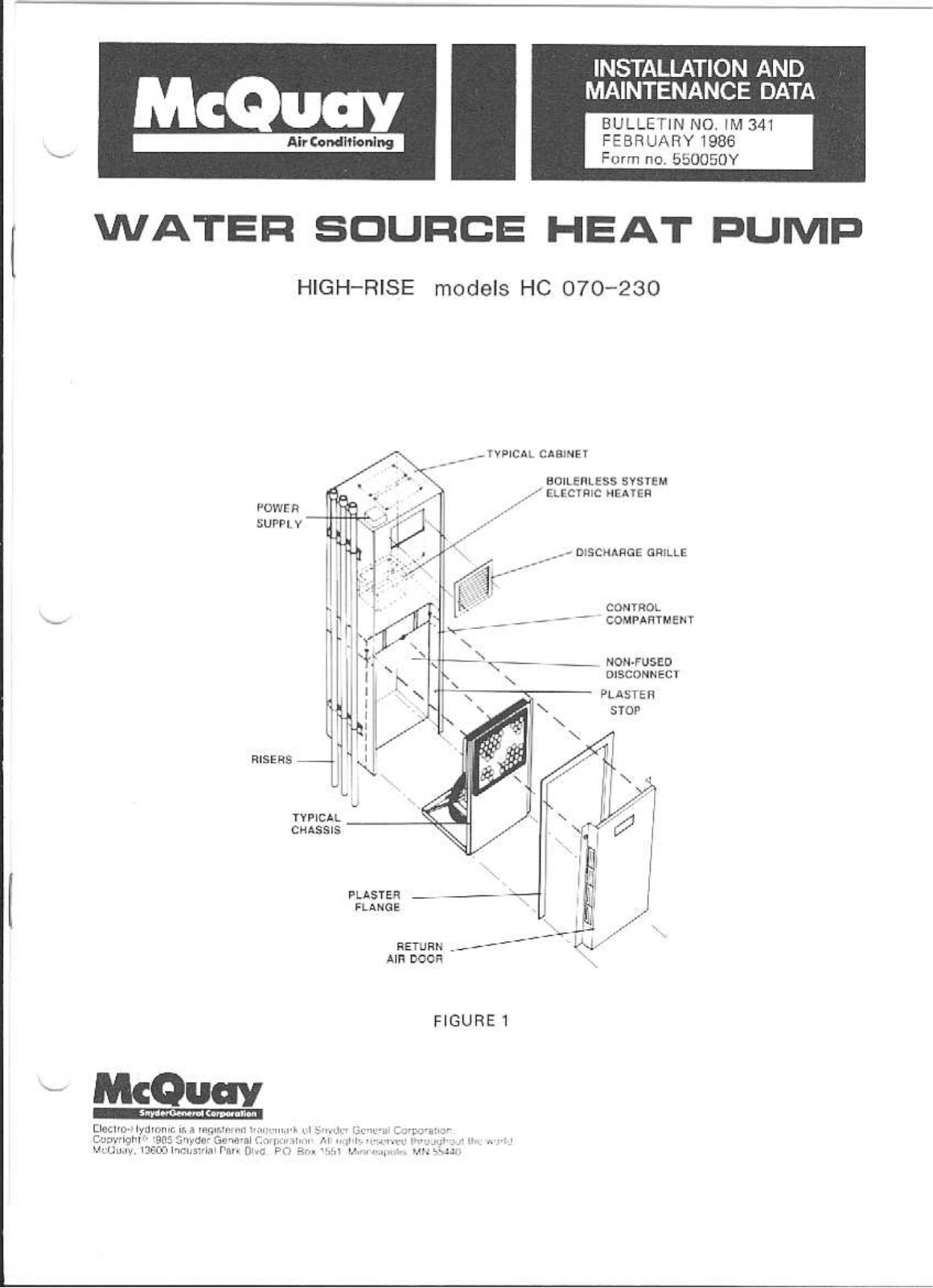 McQuay HC070 Installation  Manual