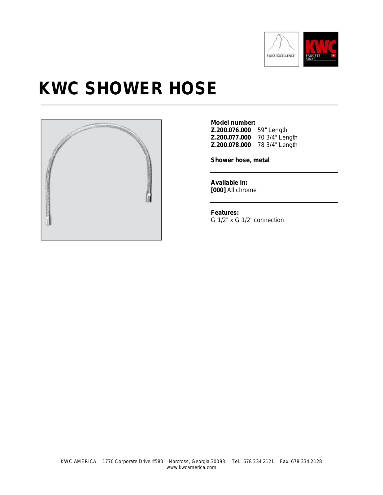 KWC Z.200.078.000, Z.200.076.000, Z.200.077.000 User Manual