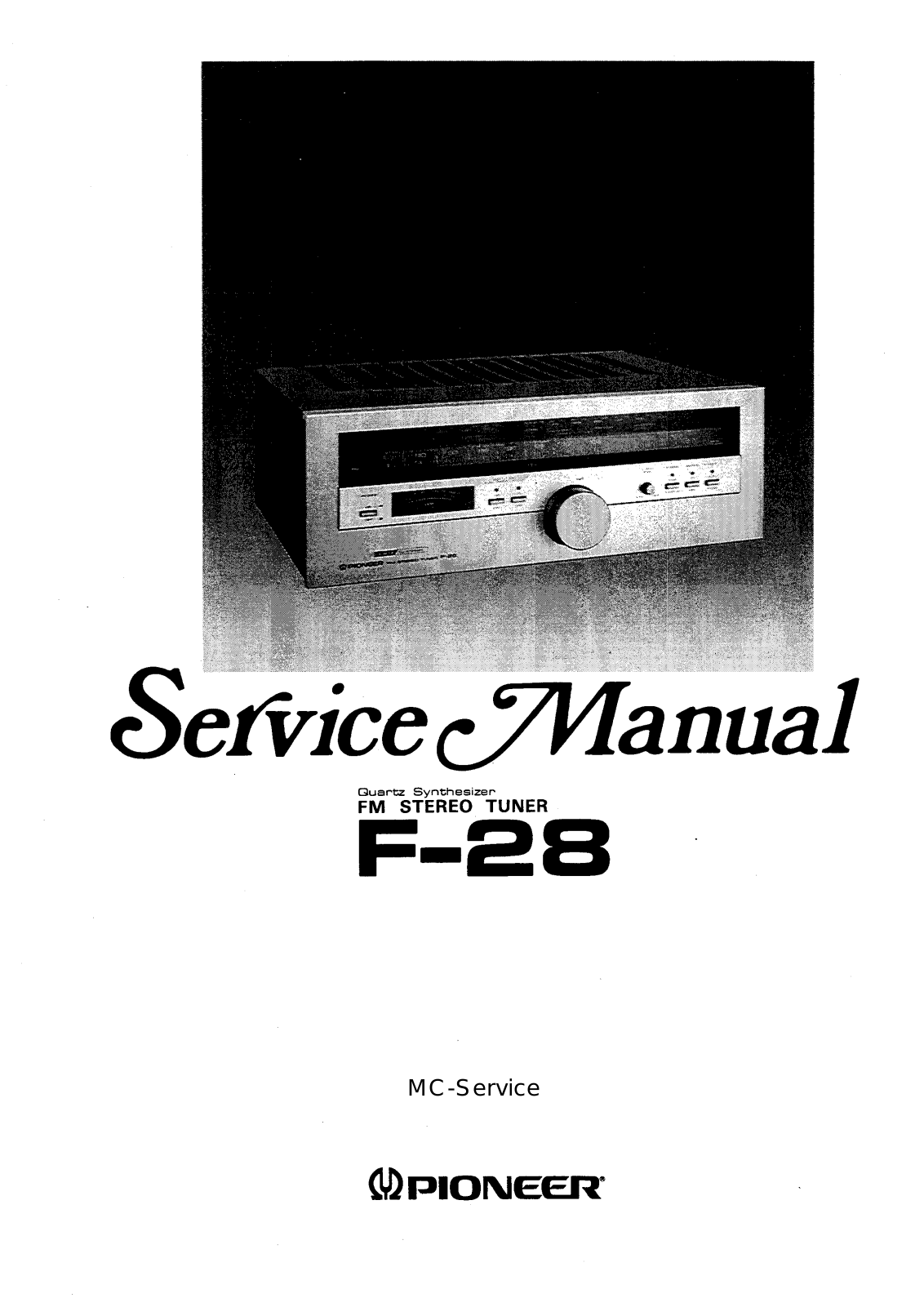 Pioneer F-28 Service manual