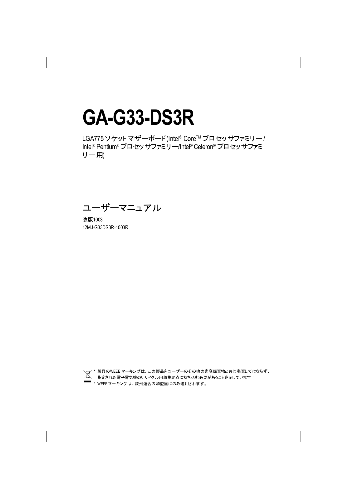 Gigabyte GA-G33-DS3R Manual