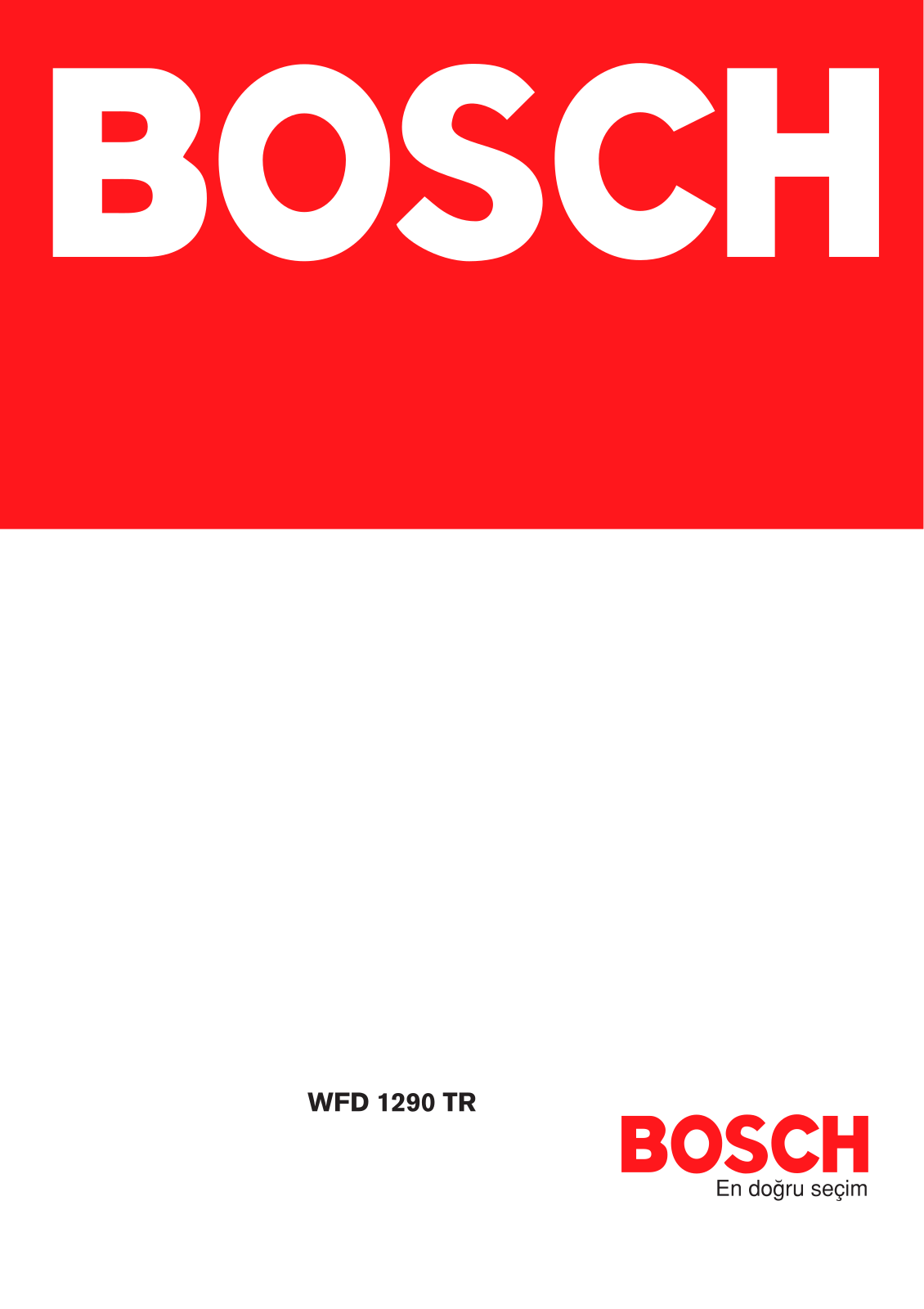 Bosch WFD1290TR User Manual