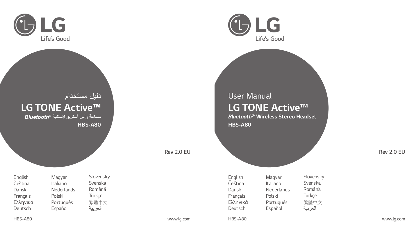 LG HBS-A80 User guide