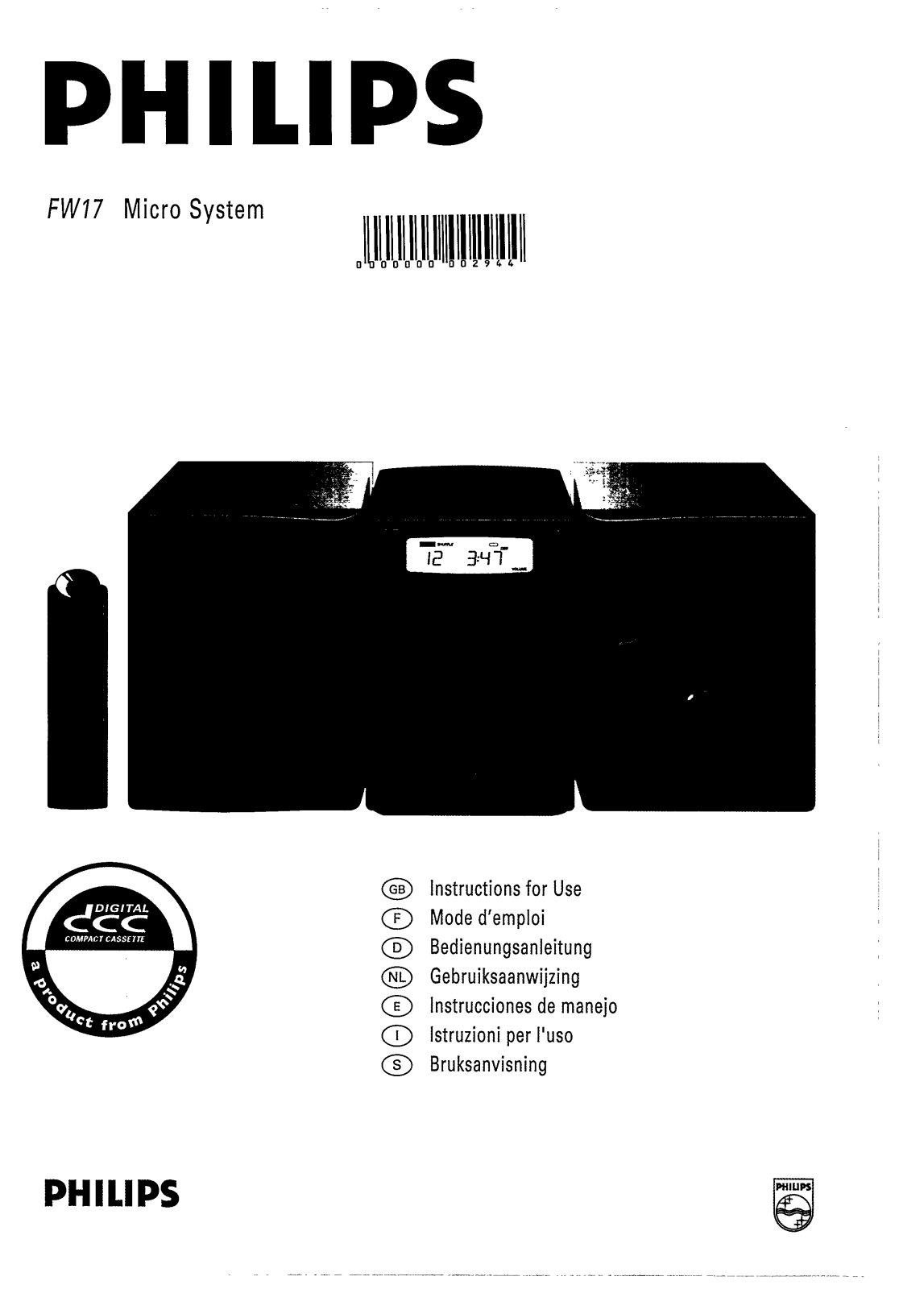 Philips FW17-21M User Manual