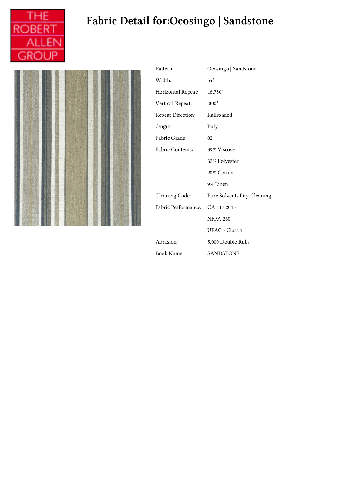 Robert Allen RALF1458 Specifications - ManualMachine.com