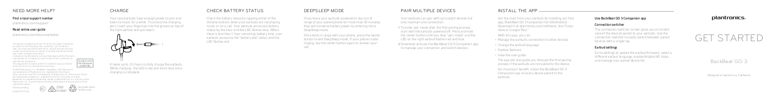 Plantronics BBG3 User Manual