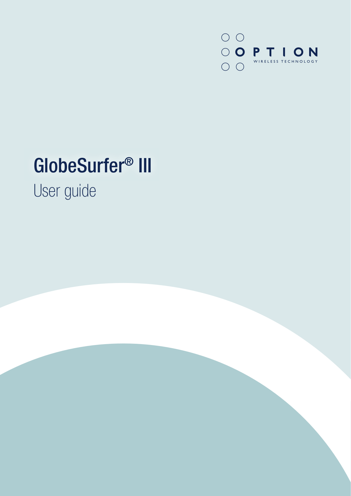 Option GlobeSurfer III operation manual