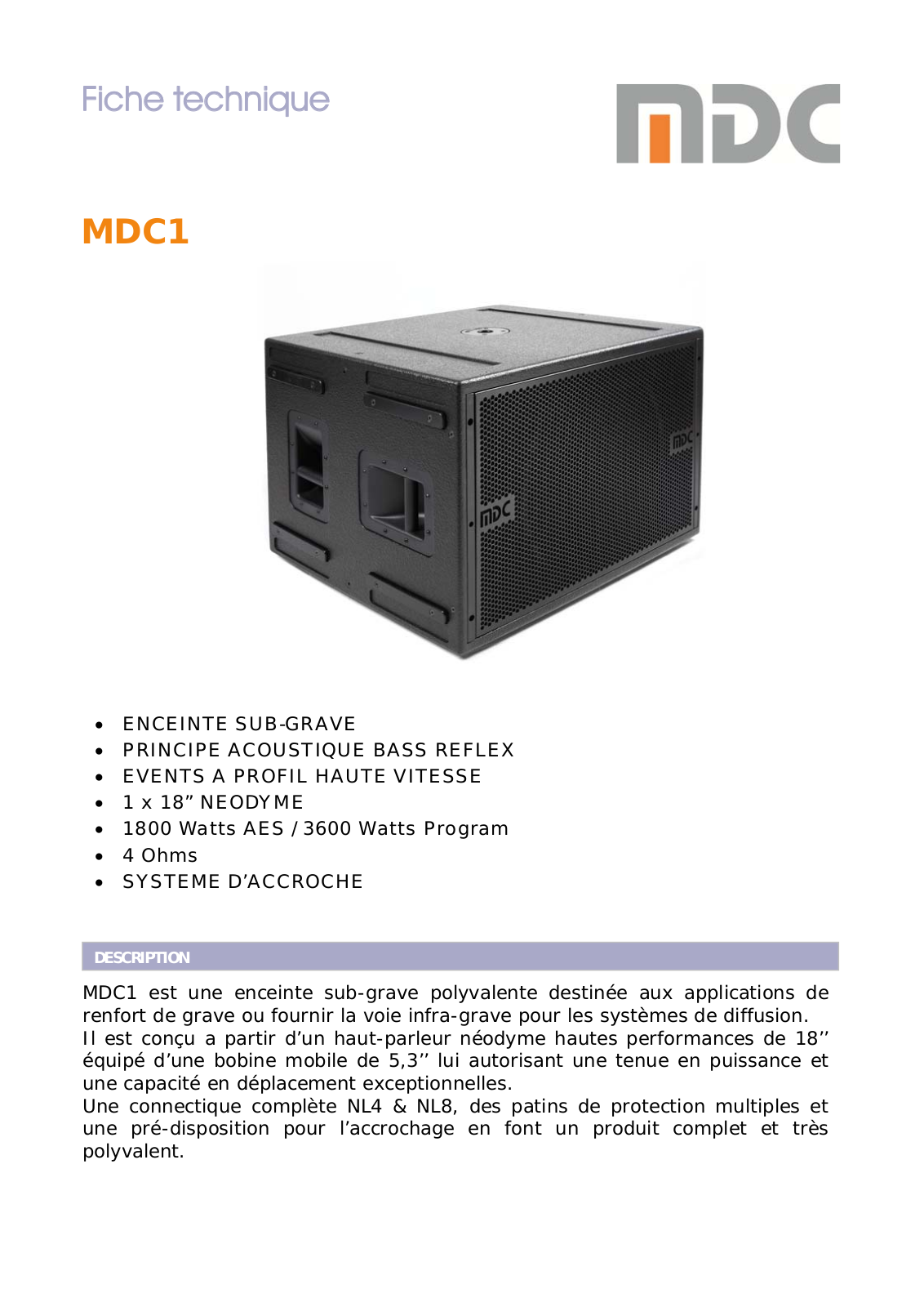 mdc MDC MDC-1 MDC1 FR - ManualMachine.com