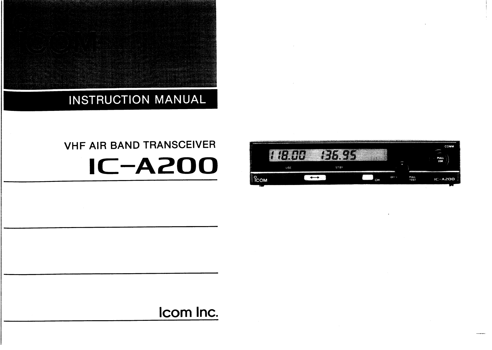 Icom IC-A200 User Manual