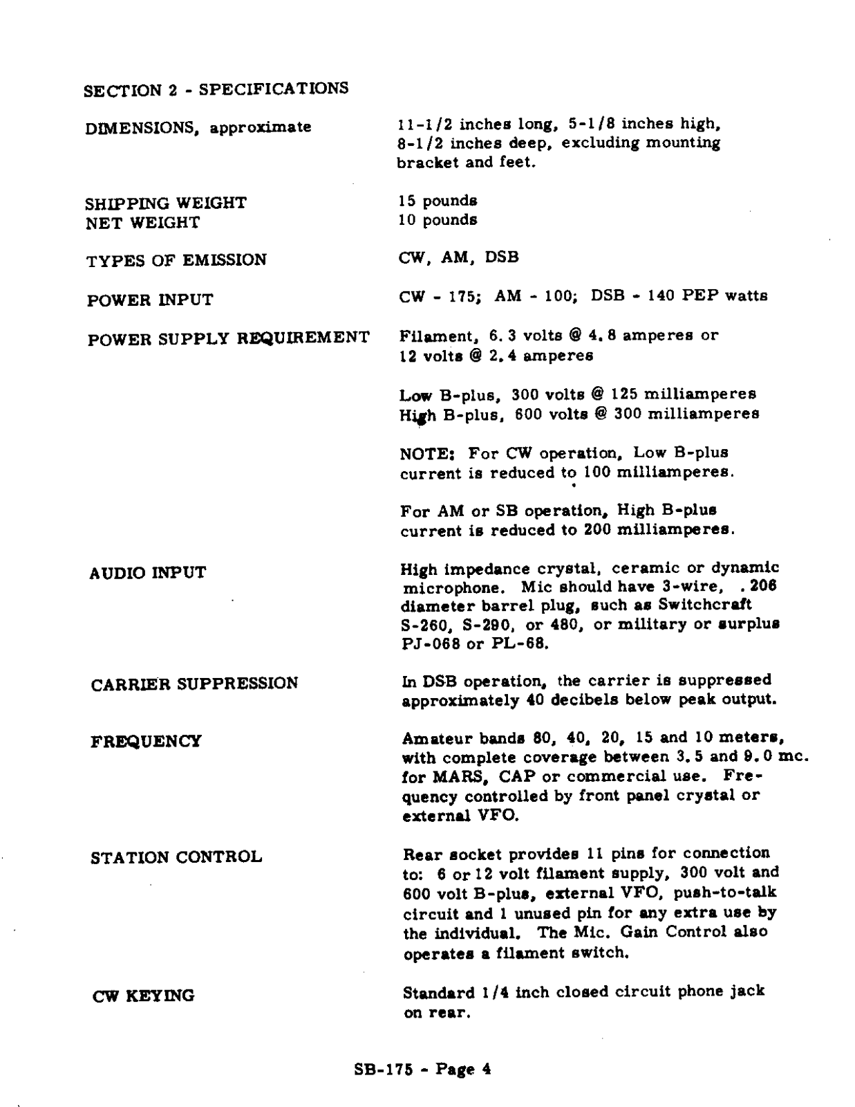 WRL SB-175 User Manual (PAGE 04)