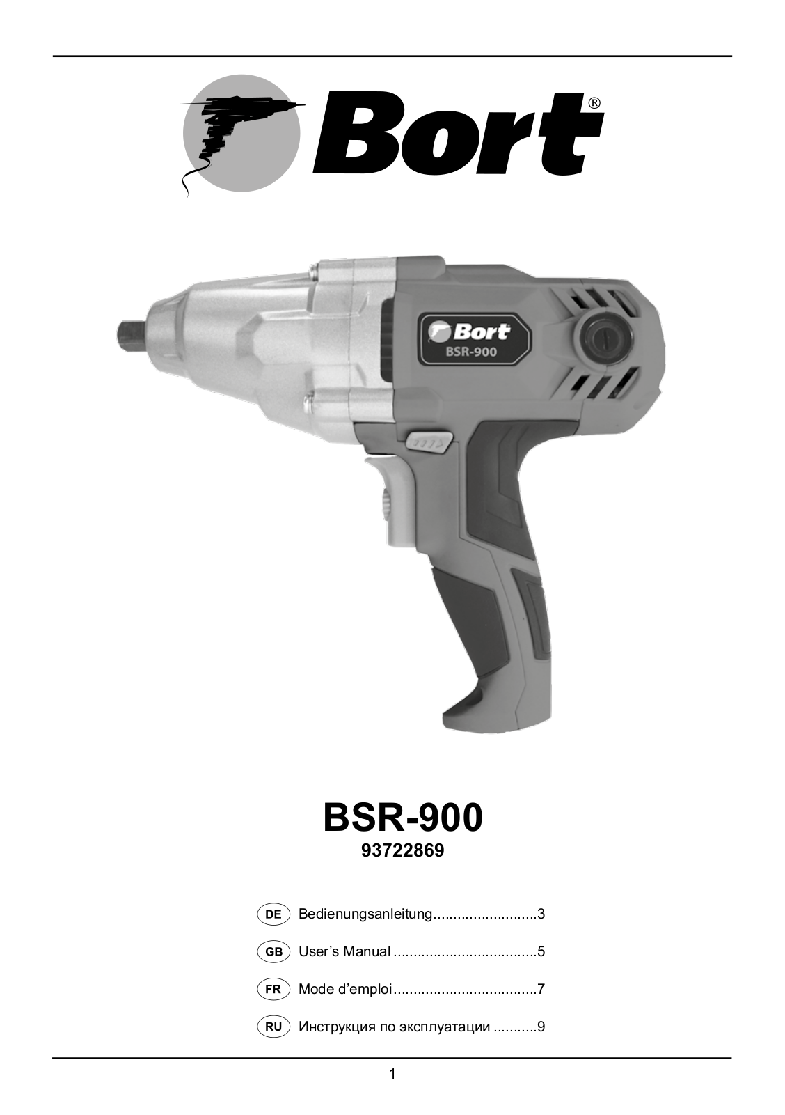 Bort BSR-900 User Manual