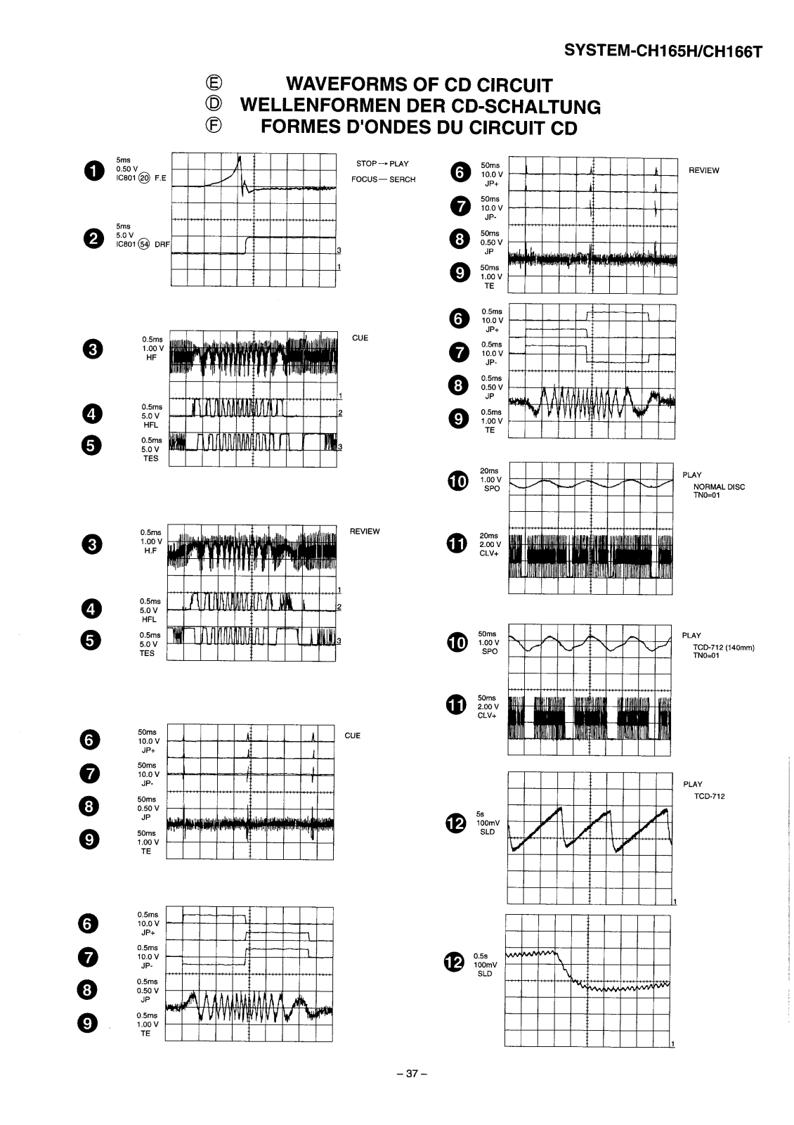 Sharp CH-165-H Service manual